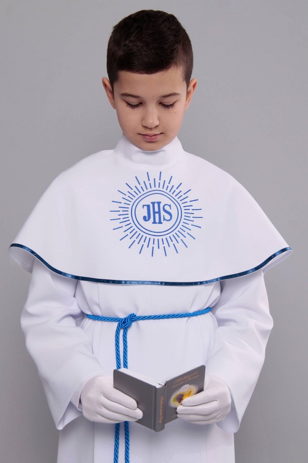 Alba komunijna 4/KK - z karczkiem i kontrafałdą