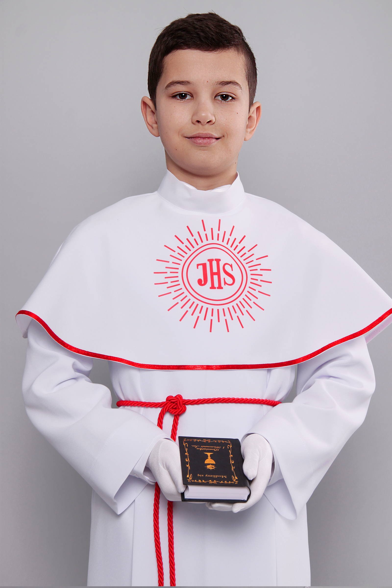 Alba komunijna 8/KK - z karczkiem i kontrafałdą - obraz 0