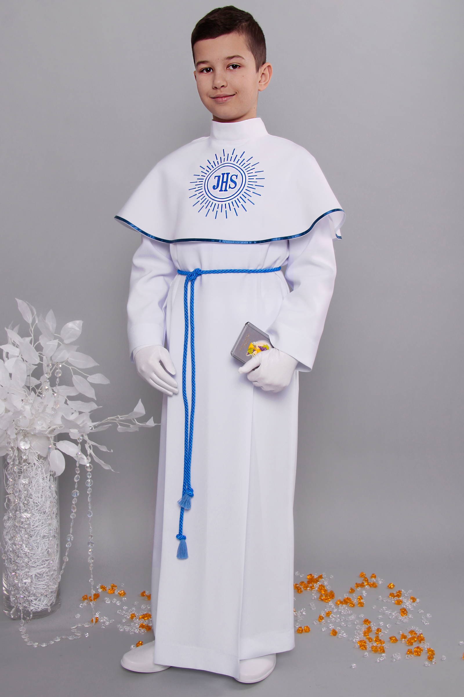 Alba komunijna 4/KK - z karczkiem i kontrafałdą - obraz 2