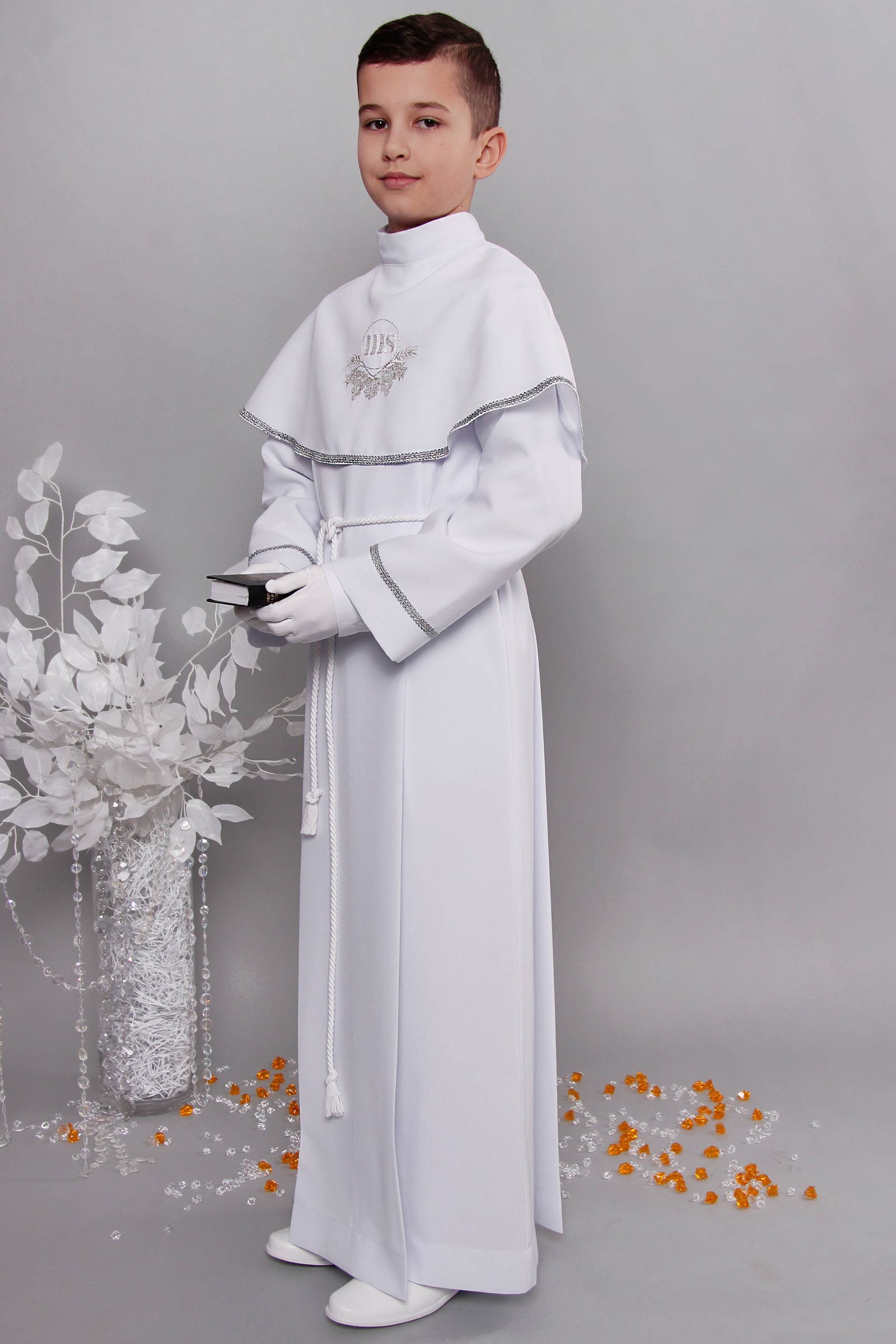 Alba komunijna 6/KK - z karczkiem i kontrafałdą - obraz 2