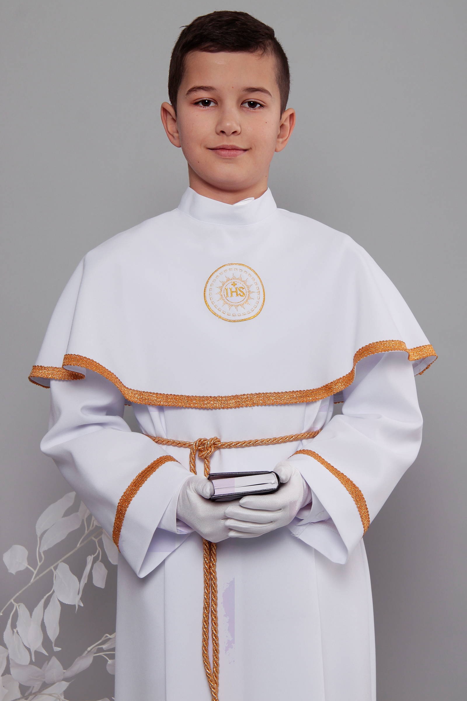 Alba komunijna 12/KK - z karczkiem i kontrafałdą - obraz 0