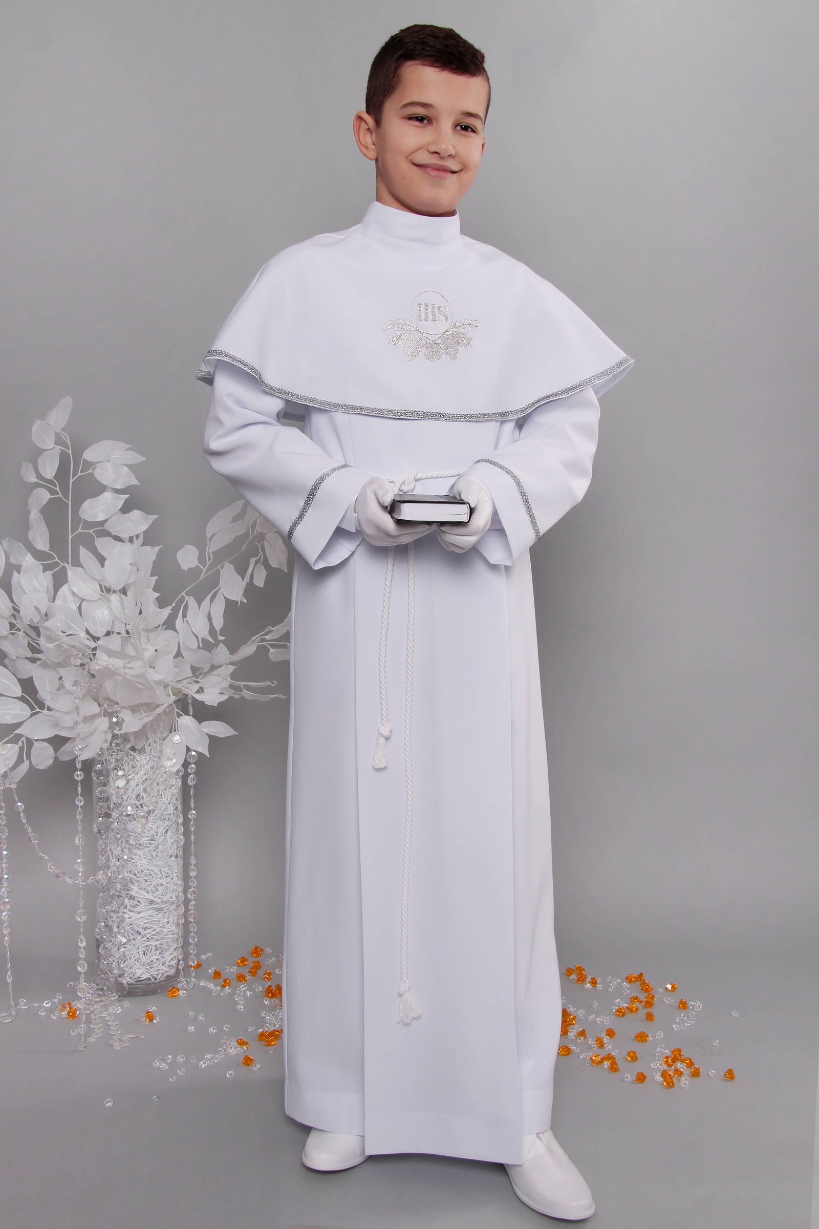 Alba komunijna 6/KK - z karczkiem i kontrafałdą - obraz 3