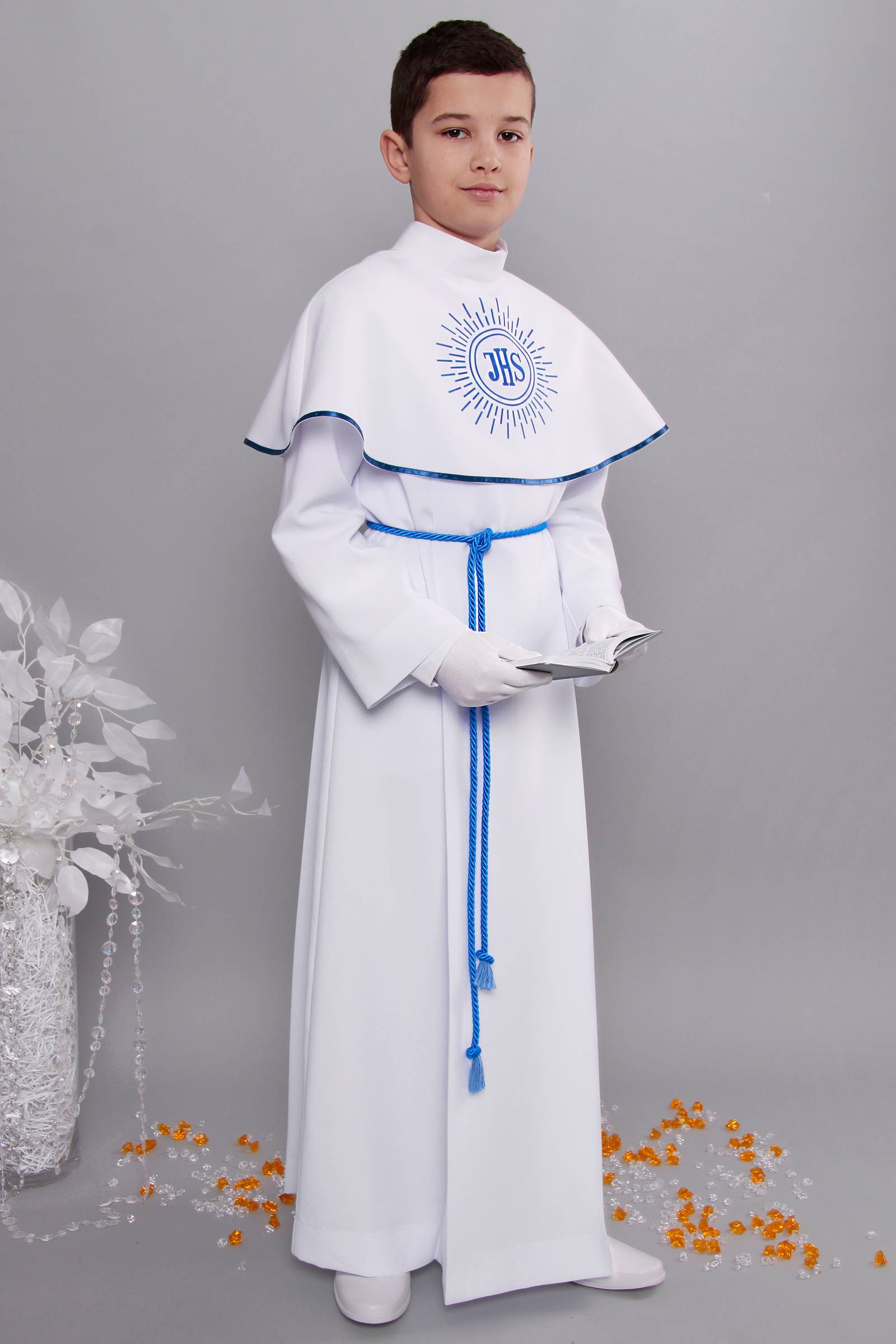 Alba komunijna 4/KK - z karczkiem i kontrafałdą - obraz 3