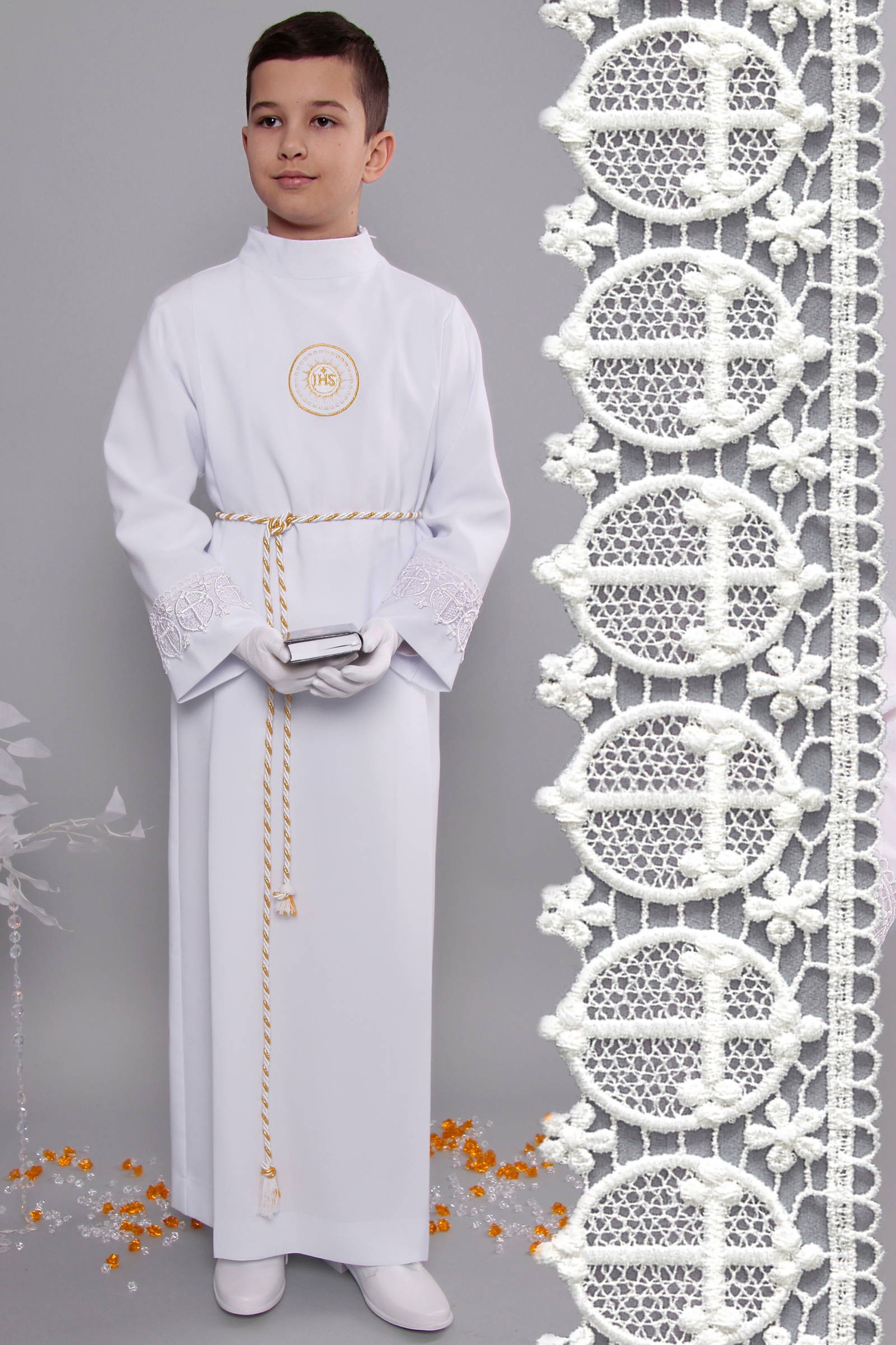 Alba komunijna z gipiurą 8/Z2 - z zakładką - obraz 0