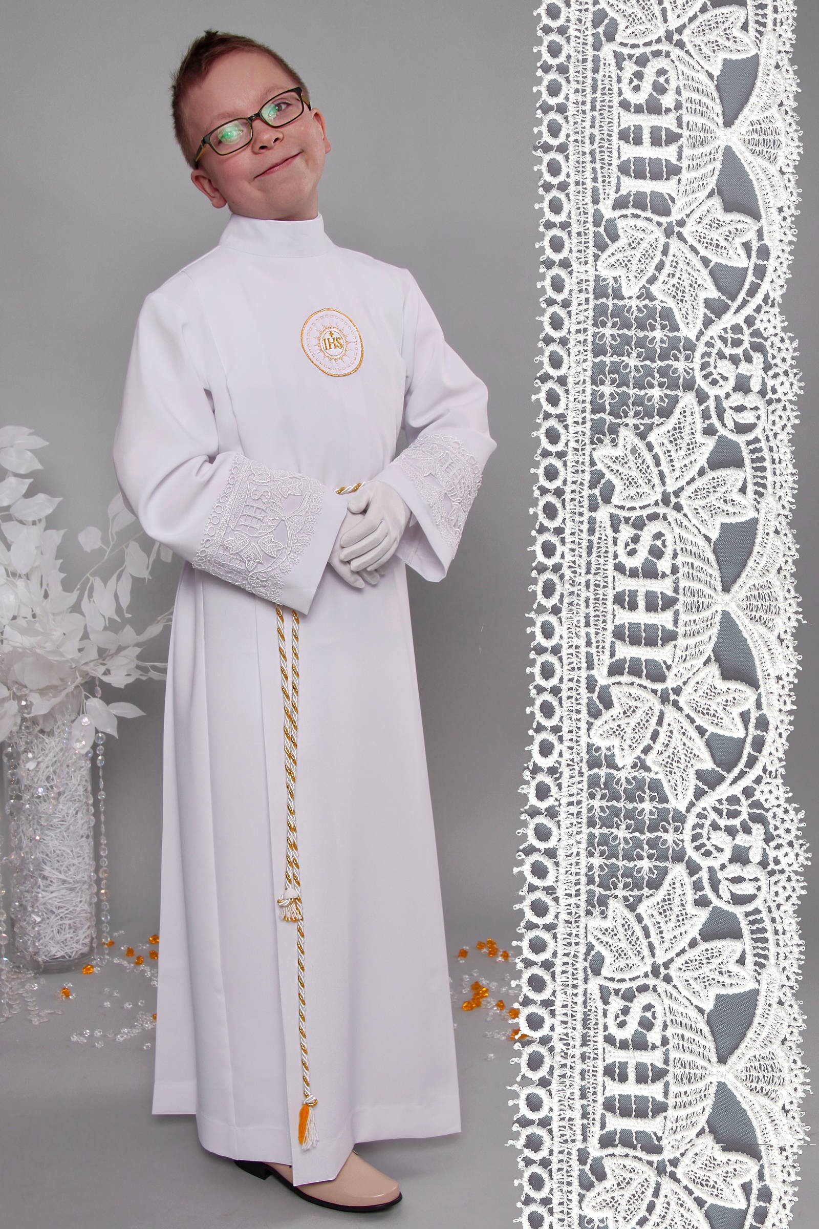 Alba komunijna z gipiurą 8/Z3 - z zakładką - obraz 1