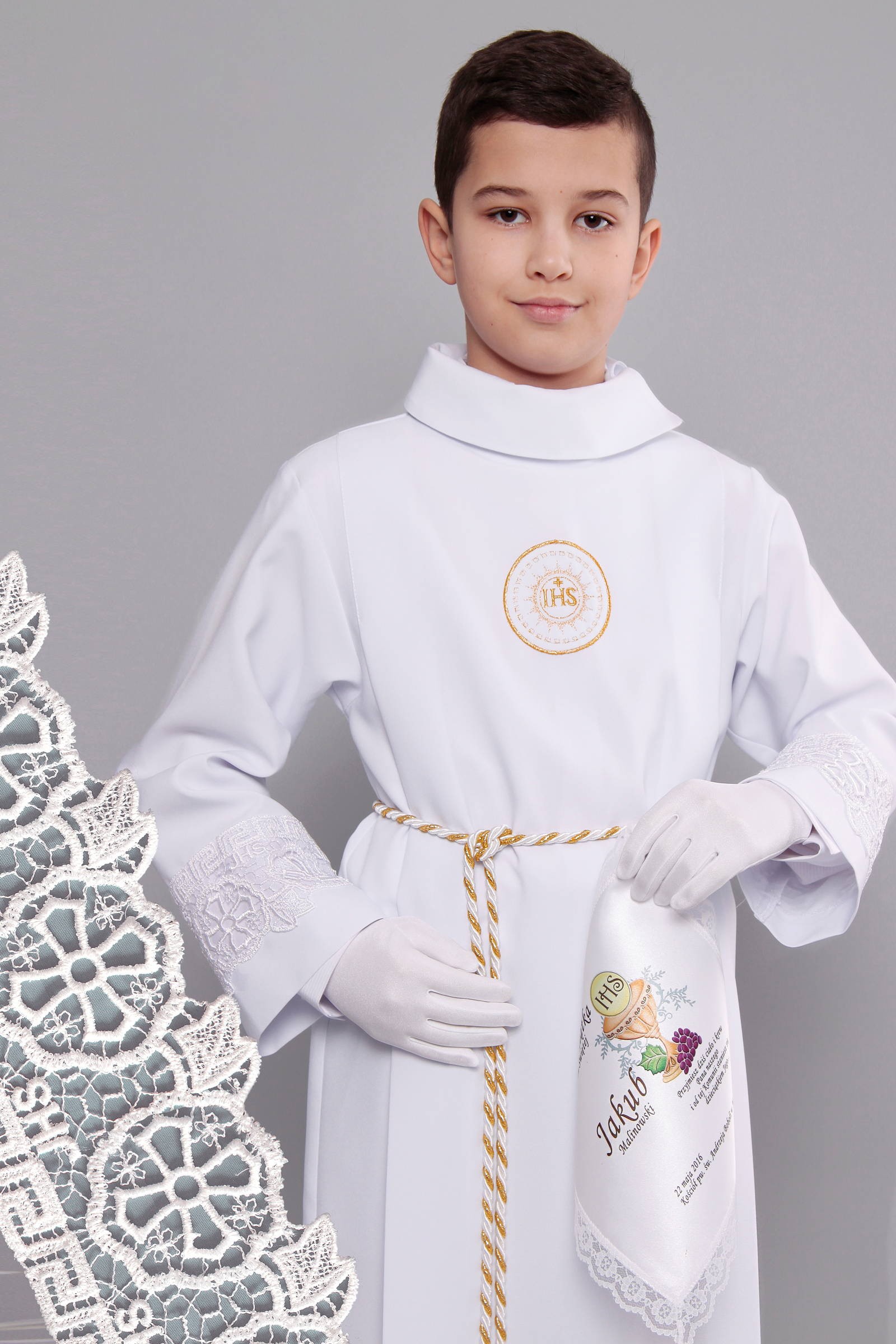 Alba komunijna z gipiurą 13/Z1 - z zakładką - obraz 0