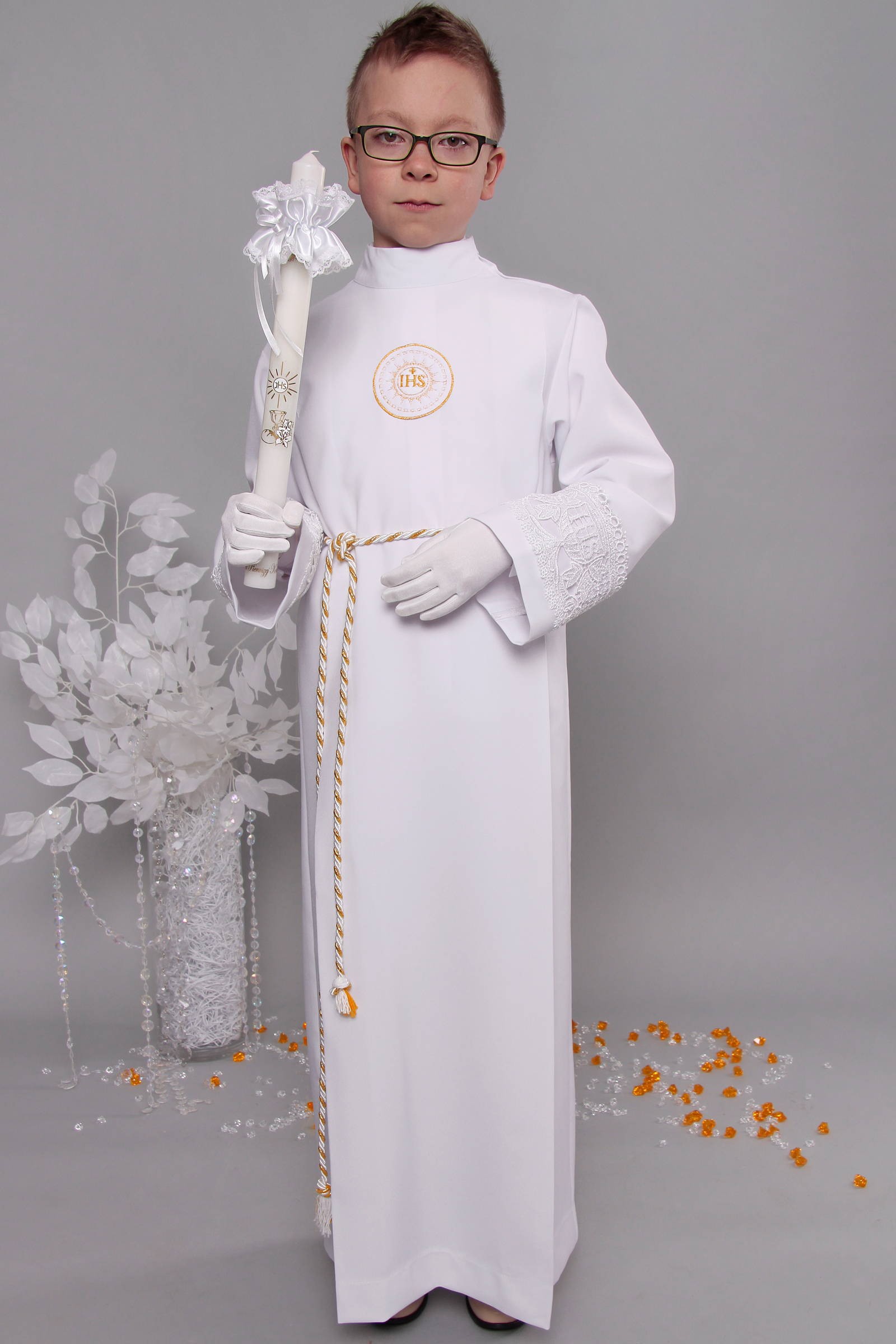 Alba komunijna z gipiurą 8/Z3 - z zakładką - obraz 2