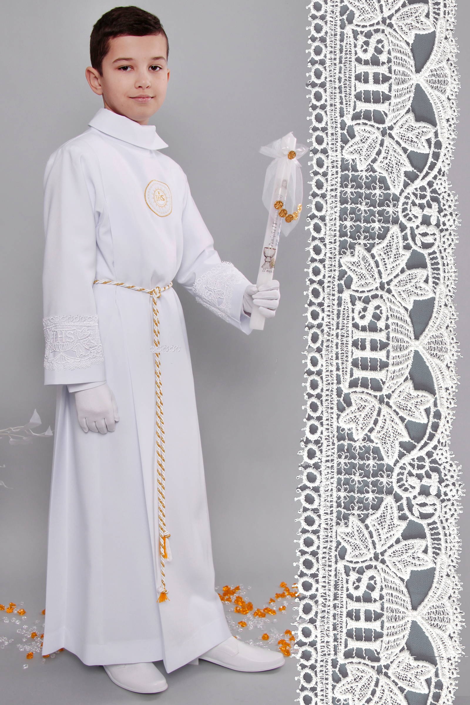 Alba komunijna z gipiurą 13/Z3 - z zakładką - obraz 1