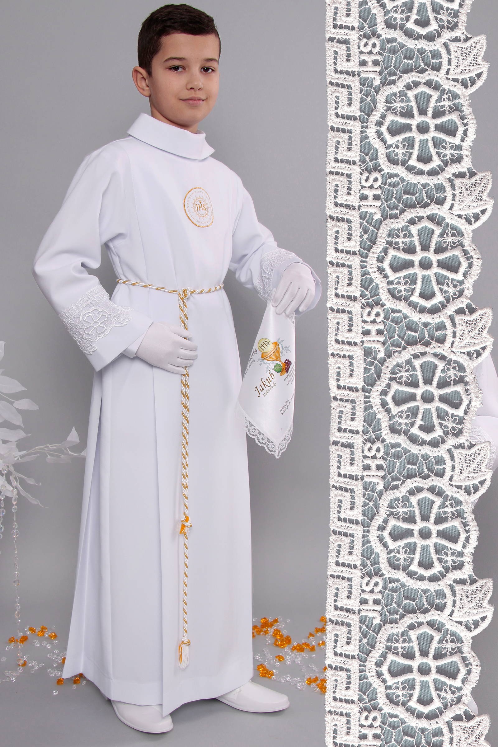 Alba komunijna z gipiurą 13/Z1 - z zakładką - obraz 1