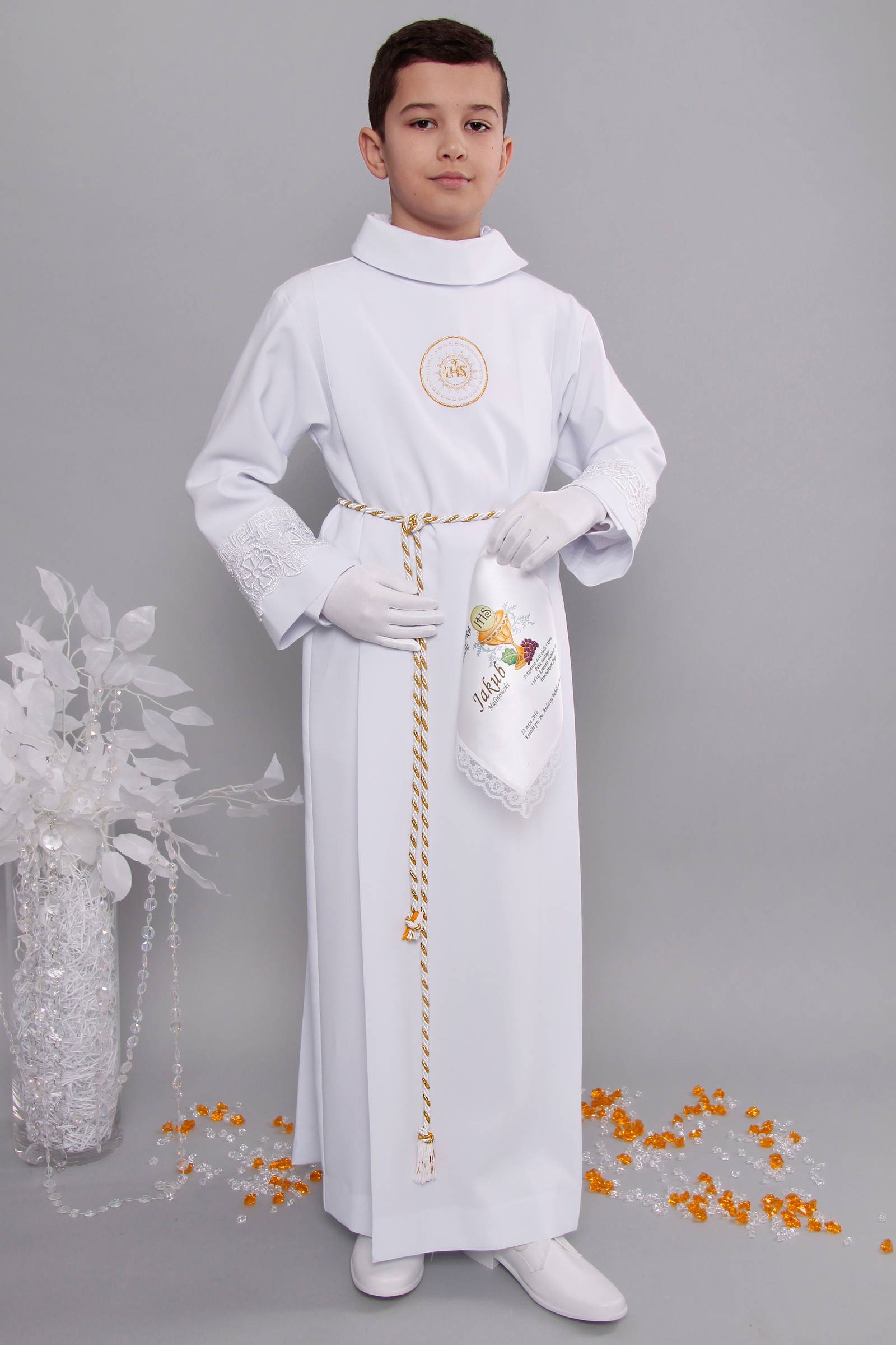 Alba komunijna z gipiurą 13/Z1 - z zakładką - obraz 2