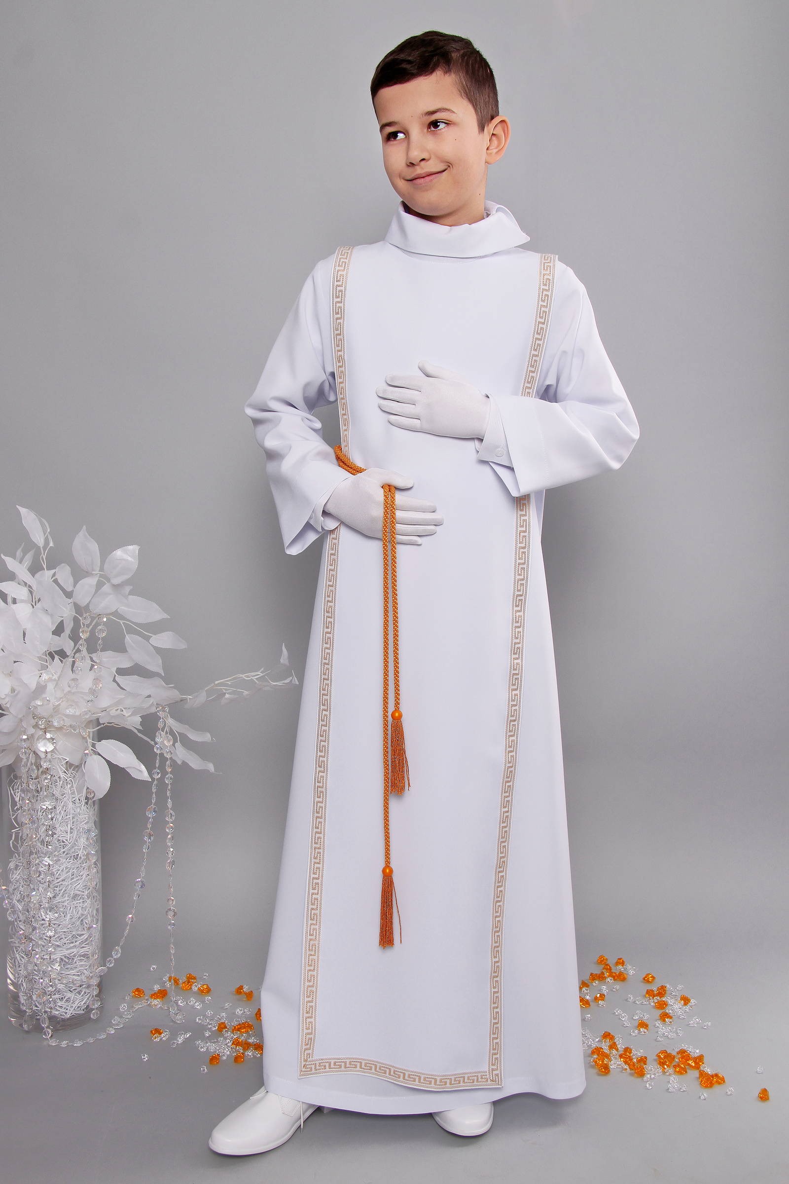 Alba komunijna 3/RH - z szkaplerzem (habitowa) - obraz 2