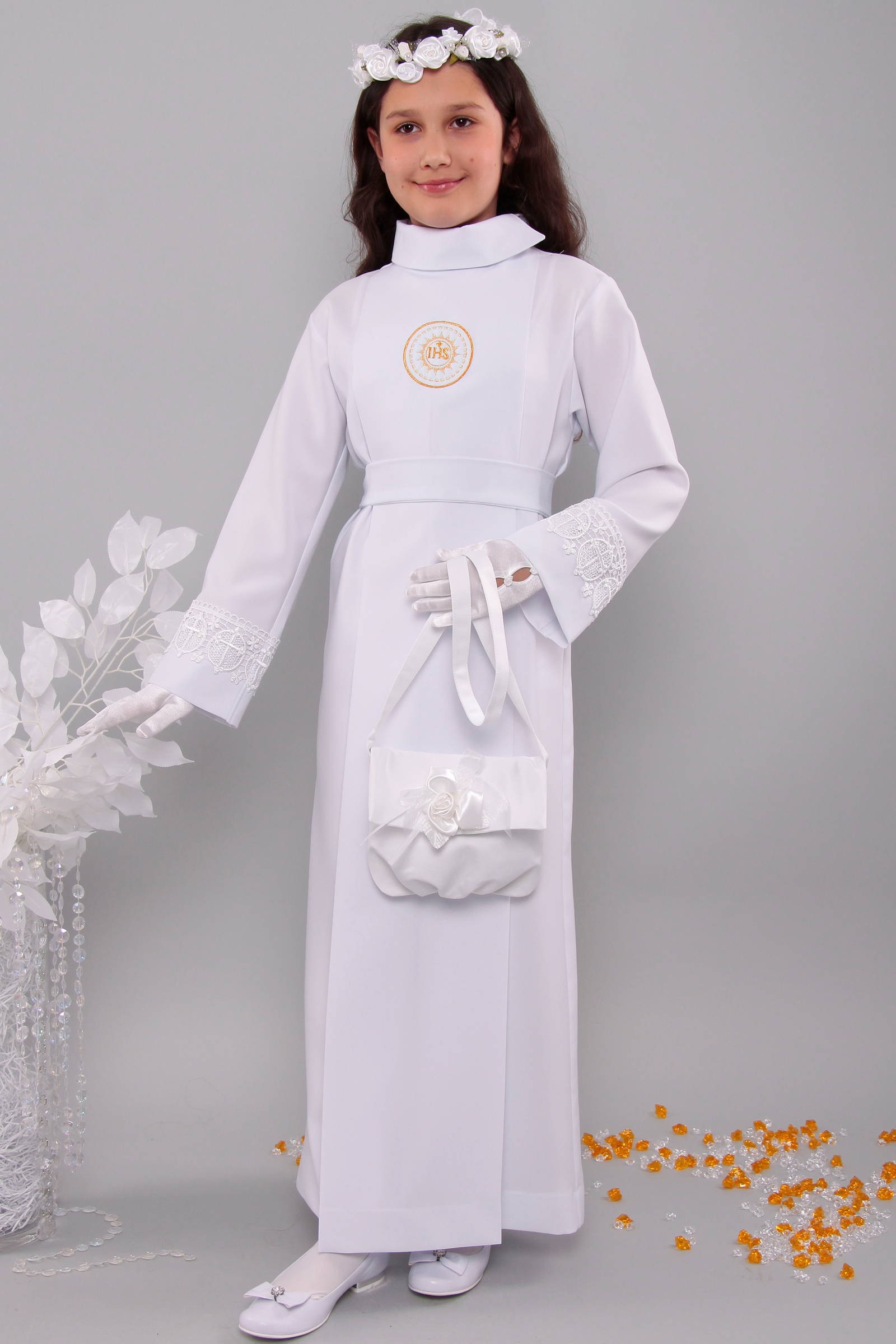 Alba komunijna z gipiurą 18a/K - z kontrafałdą - obraz 2