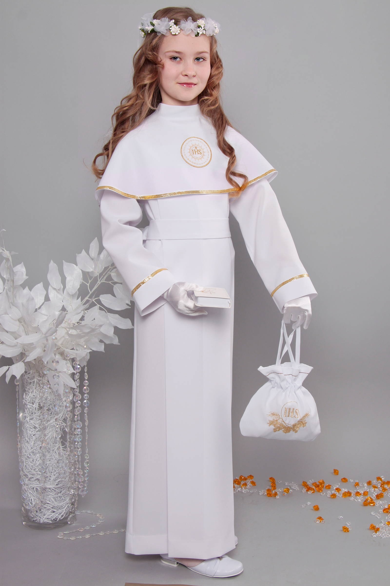 Alba komunijna 1a/KK - z karczkiem i kontrafałdą - obraz 2