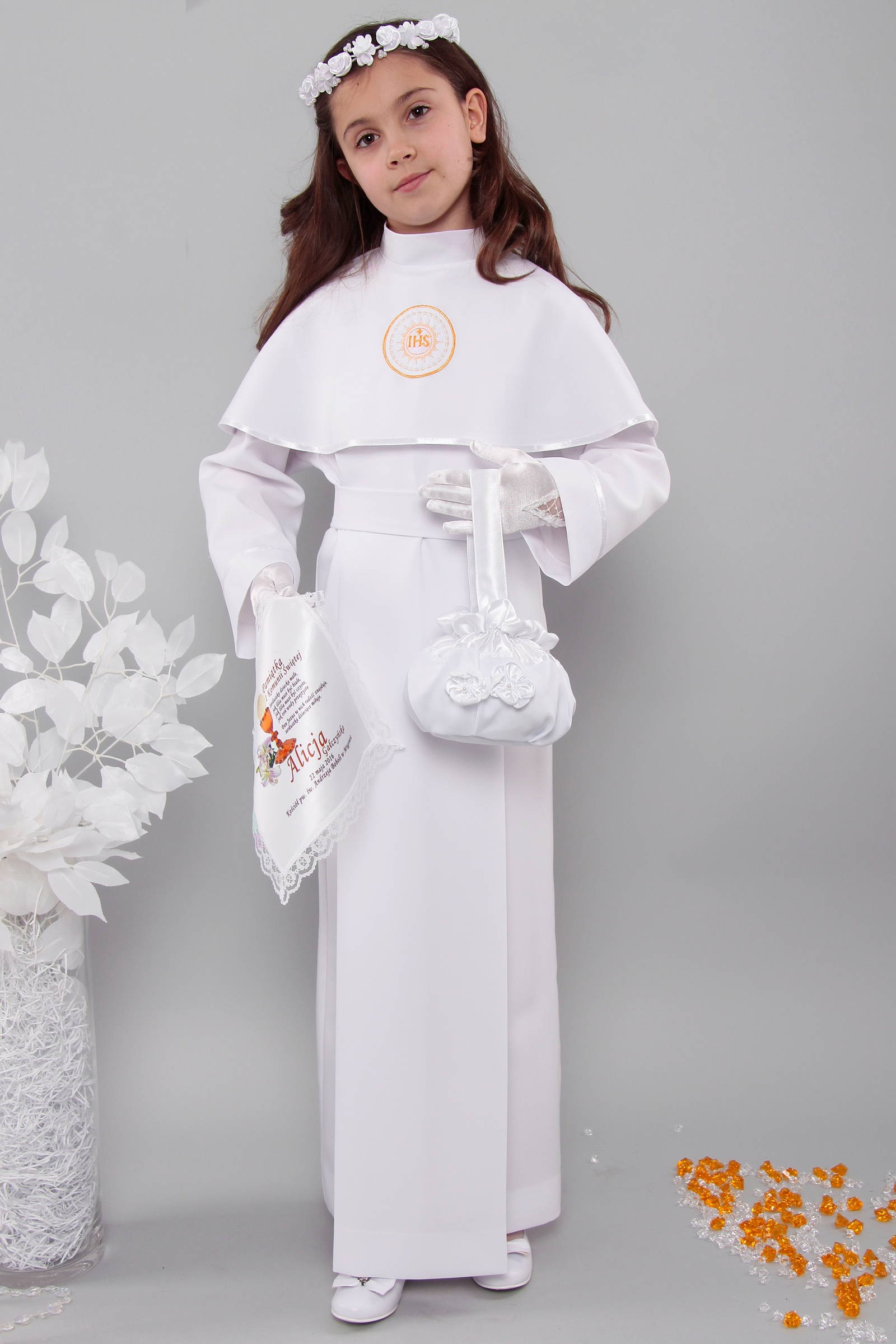 Alba komunijna 2a/KK - z karczkiem i kontrafałdą - obraz 1