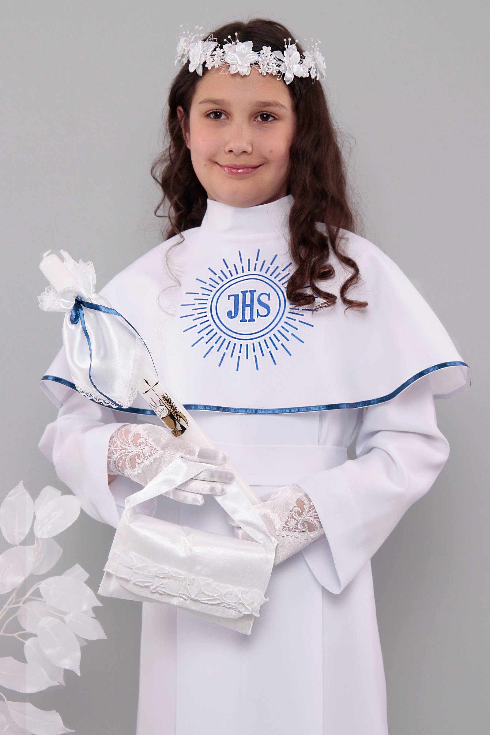 Alba komunijna 4a/KK - z karczkiem i kontrafałdą - obraz 0