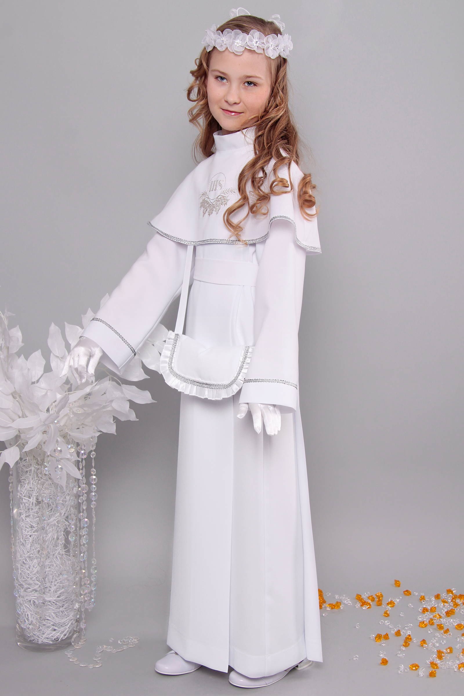 Alba komunijna 6a/KK - z karczkiem i kontrafałdą - obraz 1