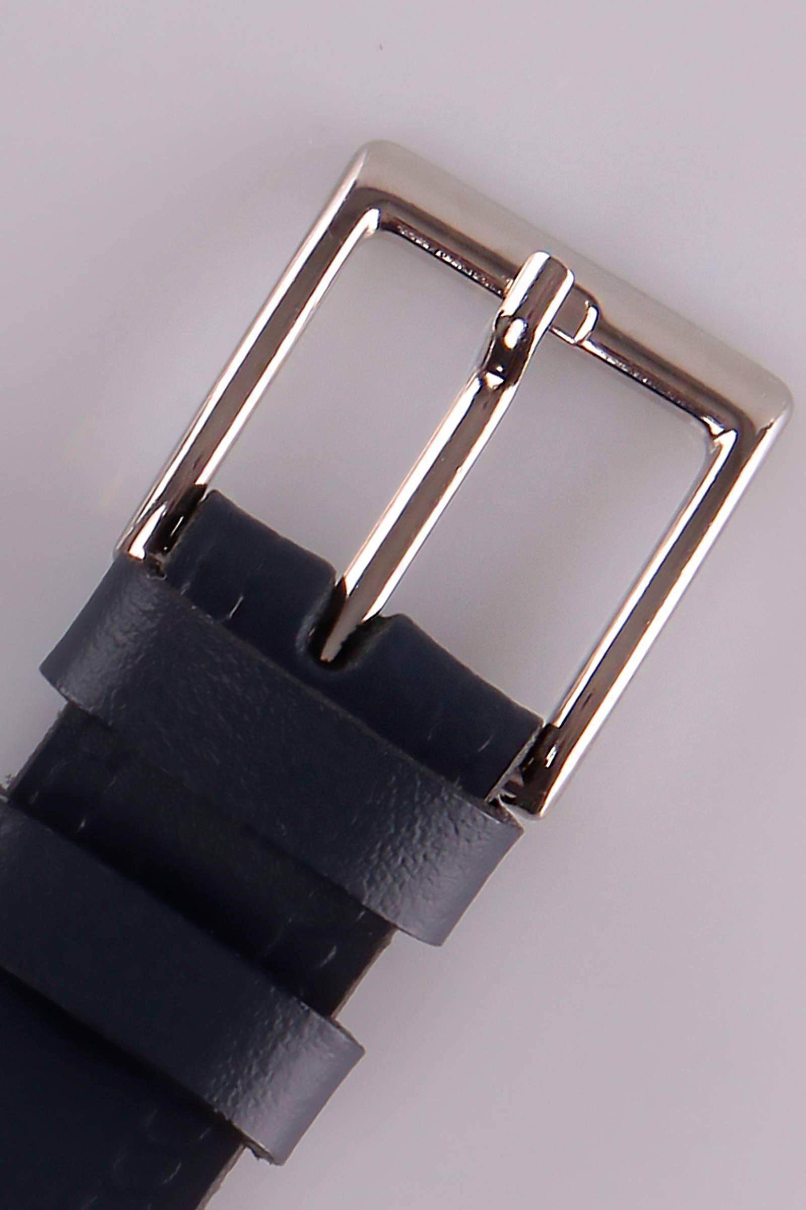 Pasek komunijny do spodni - skórzany granatowy - obraz 2