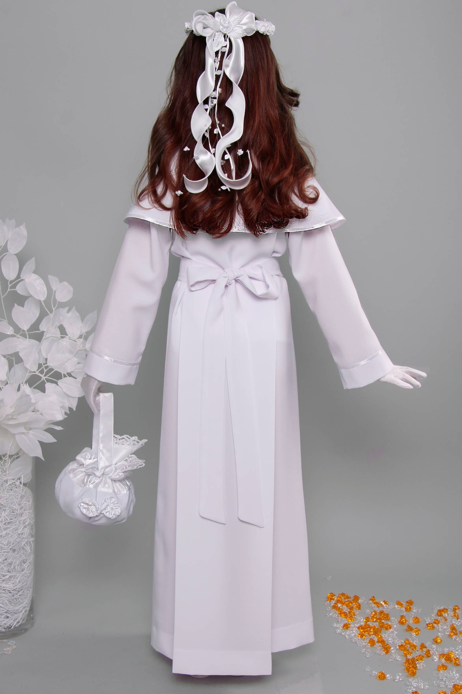 Alba komunijna 2a/KK - z karczkiem i kontrafałdą - obraz 4