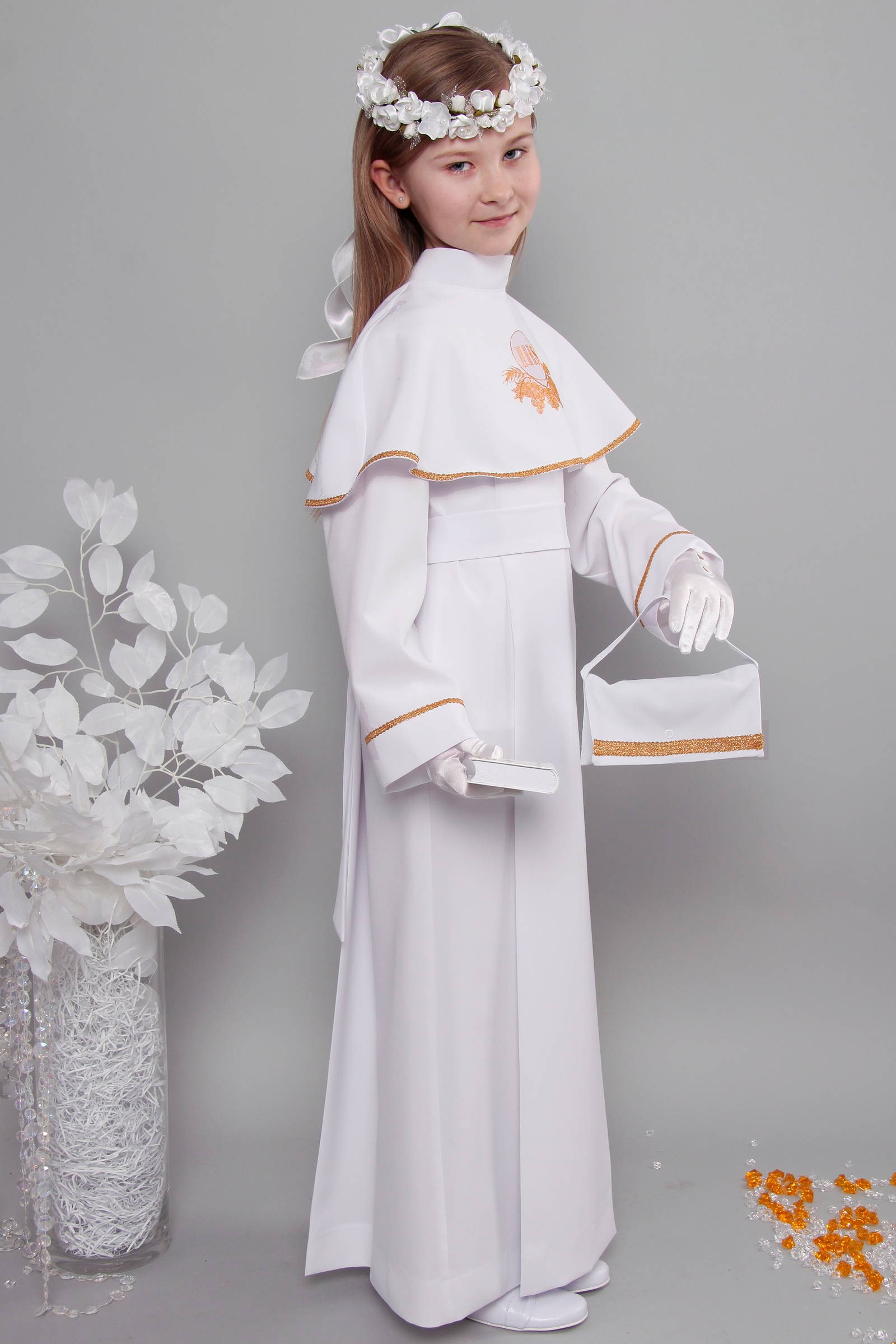 Alba komunijna 5a/KK - z karczkiem i kontrafałdą - obraz 3