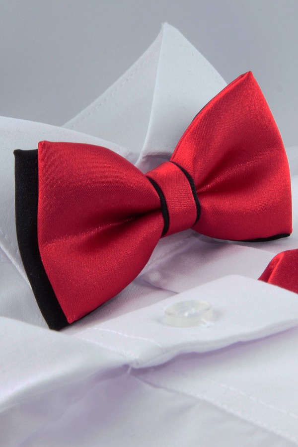 Muszka komunijna MCCZ czerwona-czarna