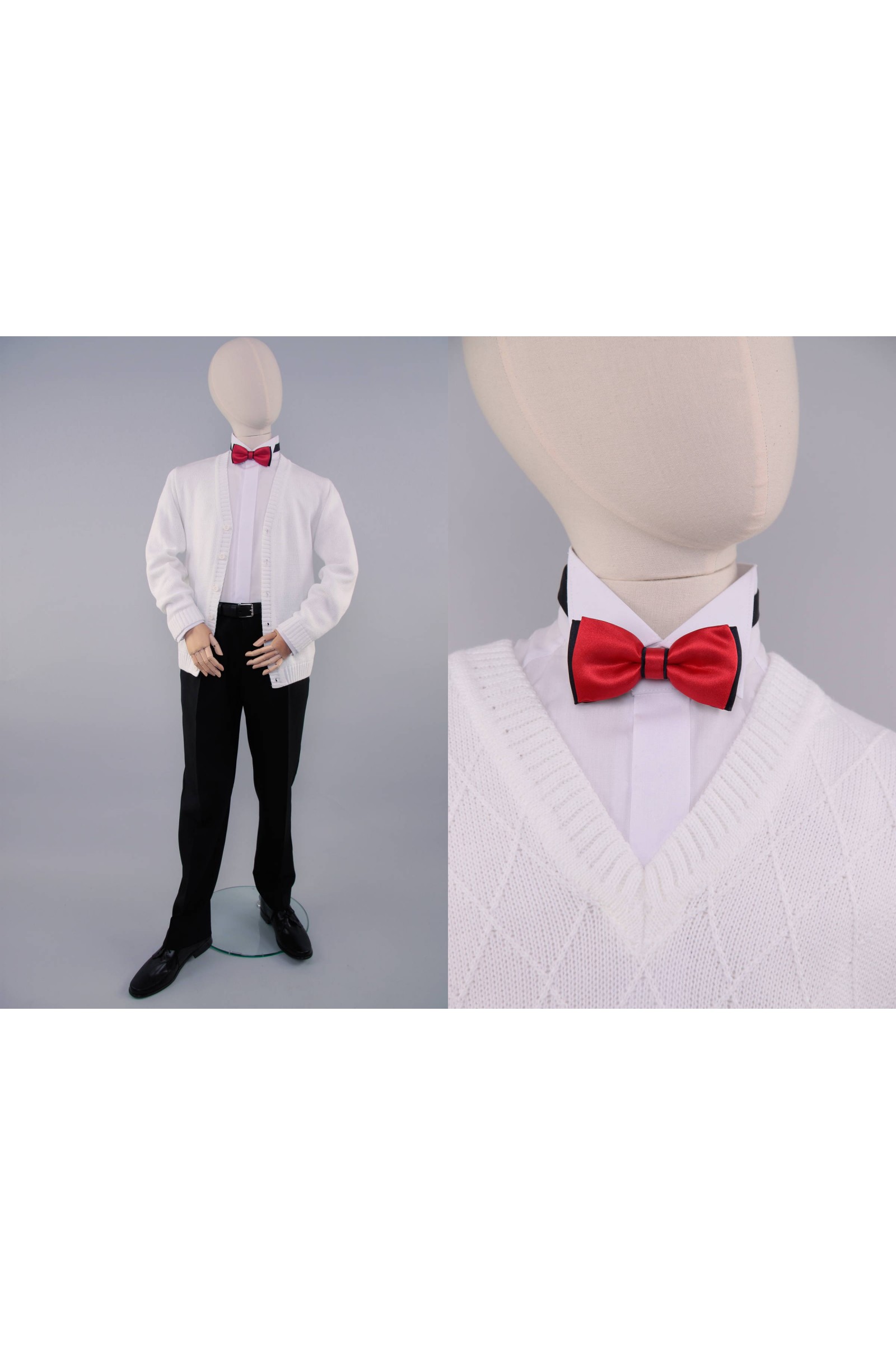 Muszka komunijna MCCZ czerwona-czarna - obraz 1