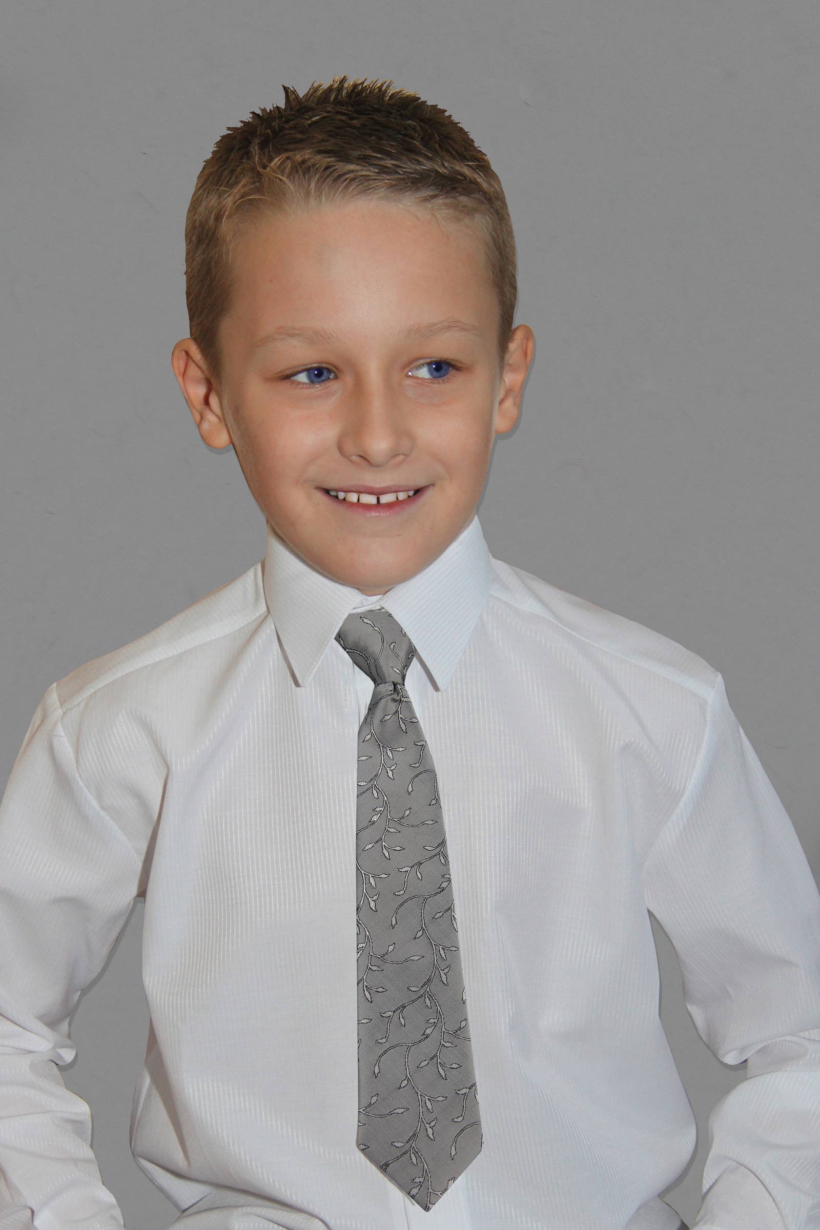 Krawat komunijny Kgr-grafitowy - obraz 0