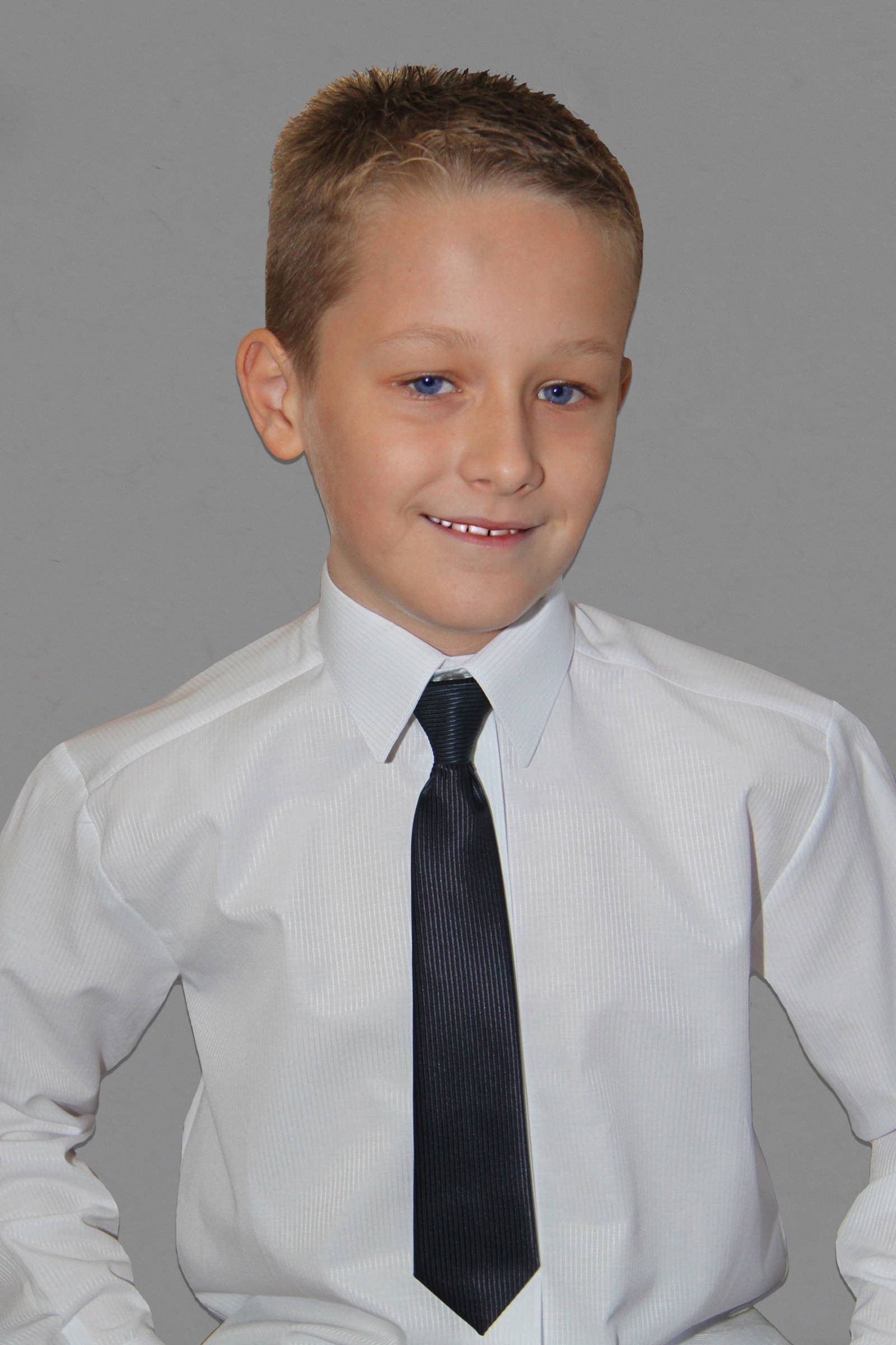 Krawat komunijny Ks-stalowy - obraz 0