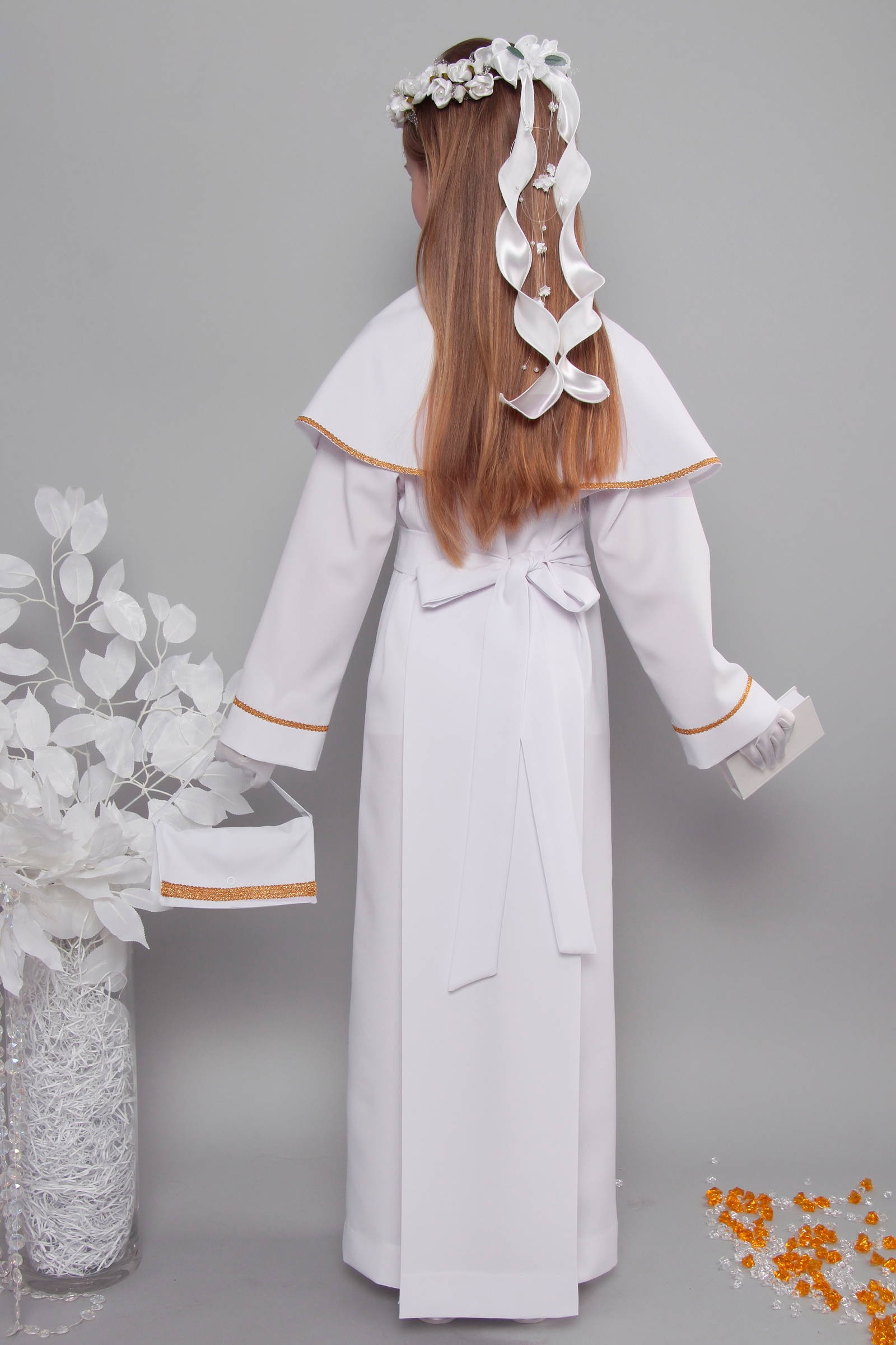 Alba komunijna 5a/KK - z karczkiem i kontrafałdą - obraz 4