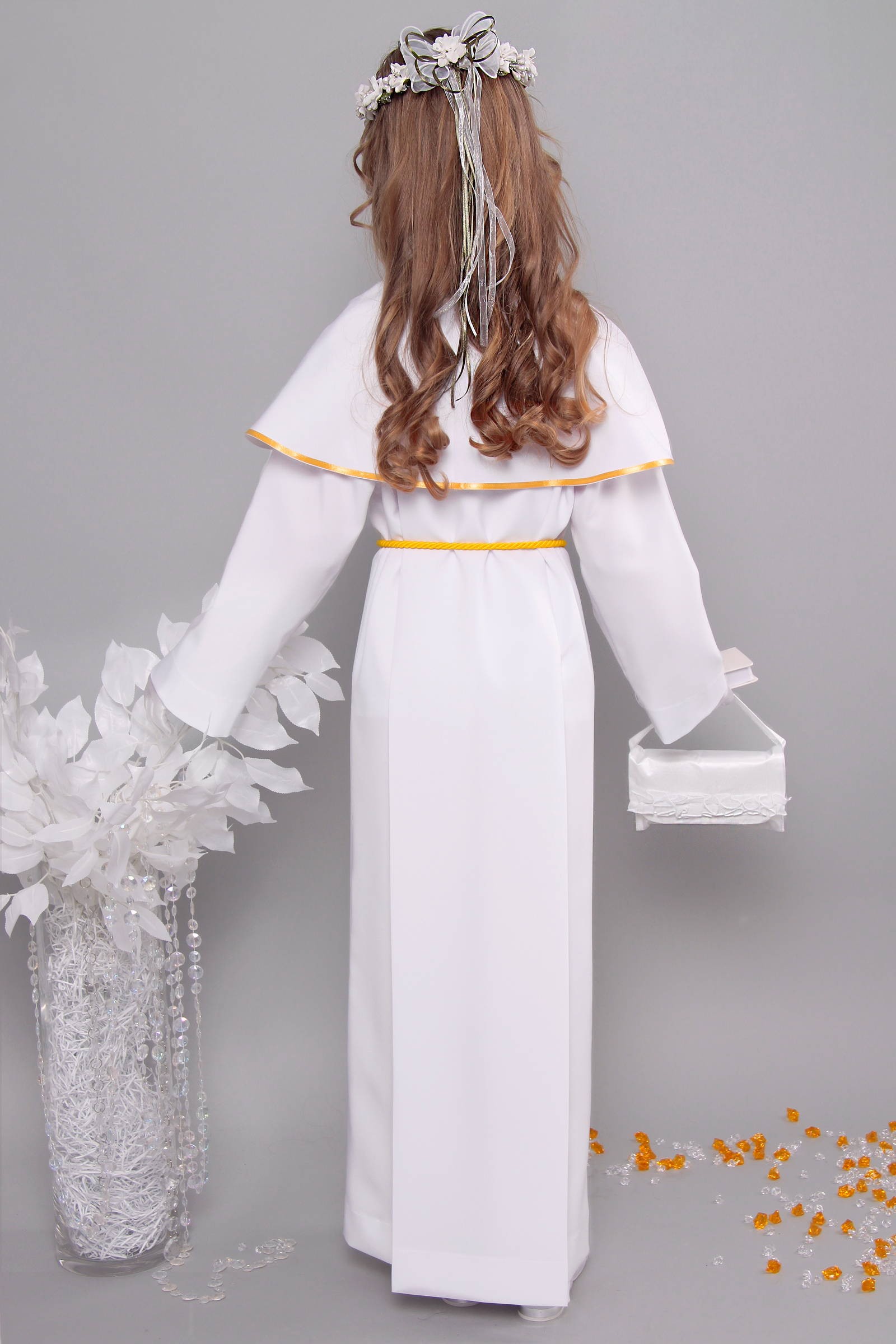 Alba komunijna 7/KK - z karczkiem i kontrafałdą - obraz 4