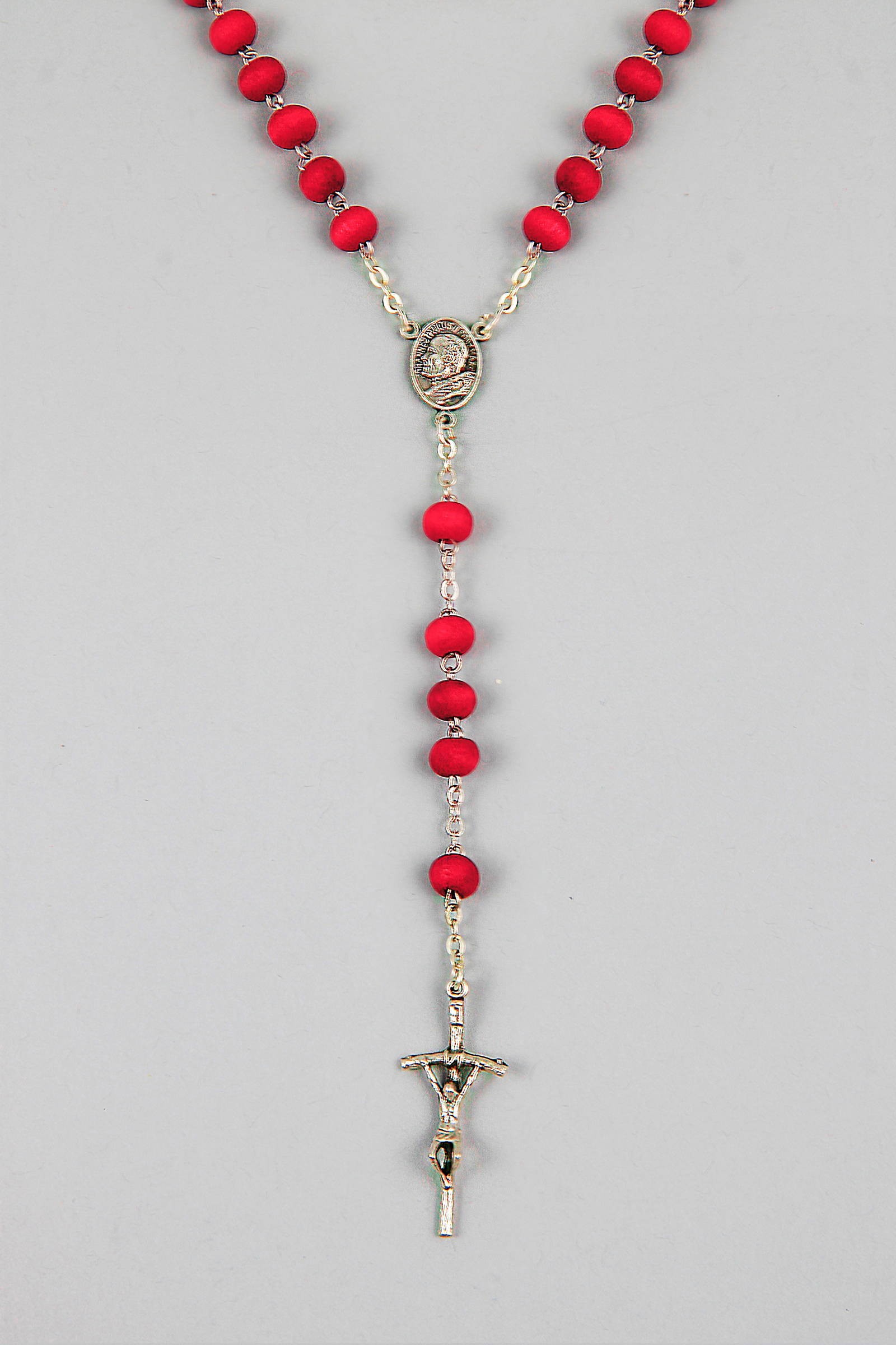 Różaniec komunijny - pachnący czerwony ZC - obraz 3