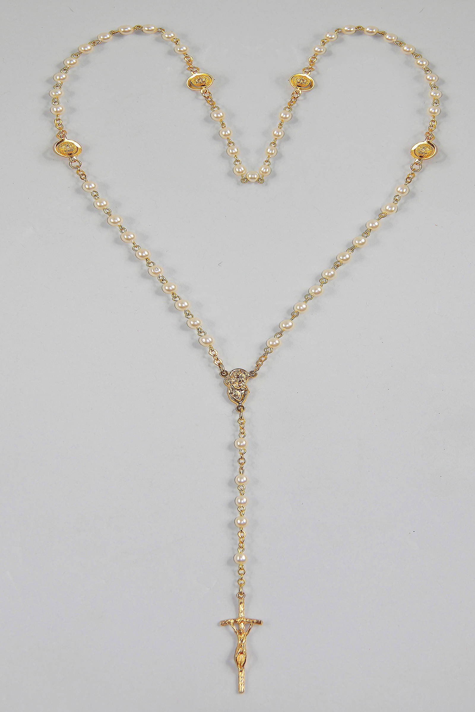 Różaniec komunijny - perełka złota PZ - obraz 2