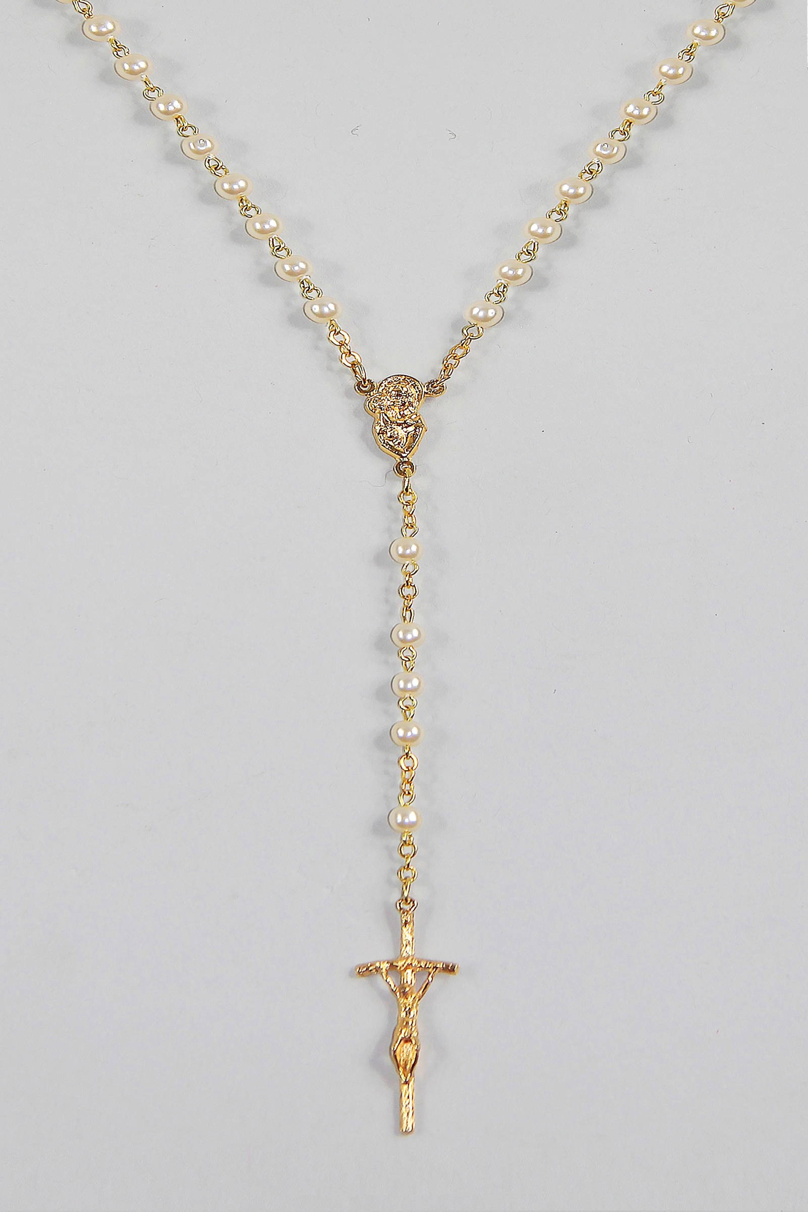 Różaniec komunijny - perełka złota PZ - obraz 3