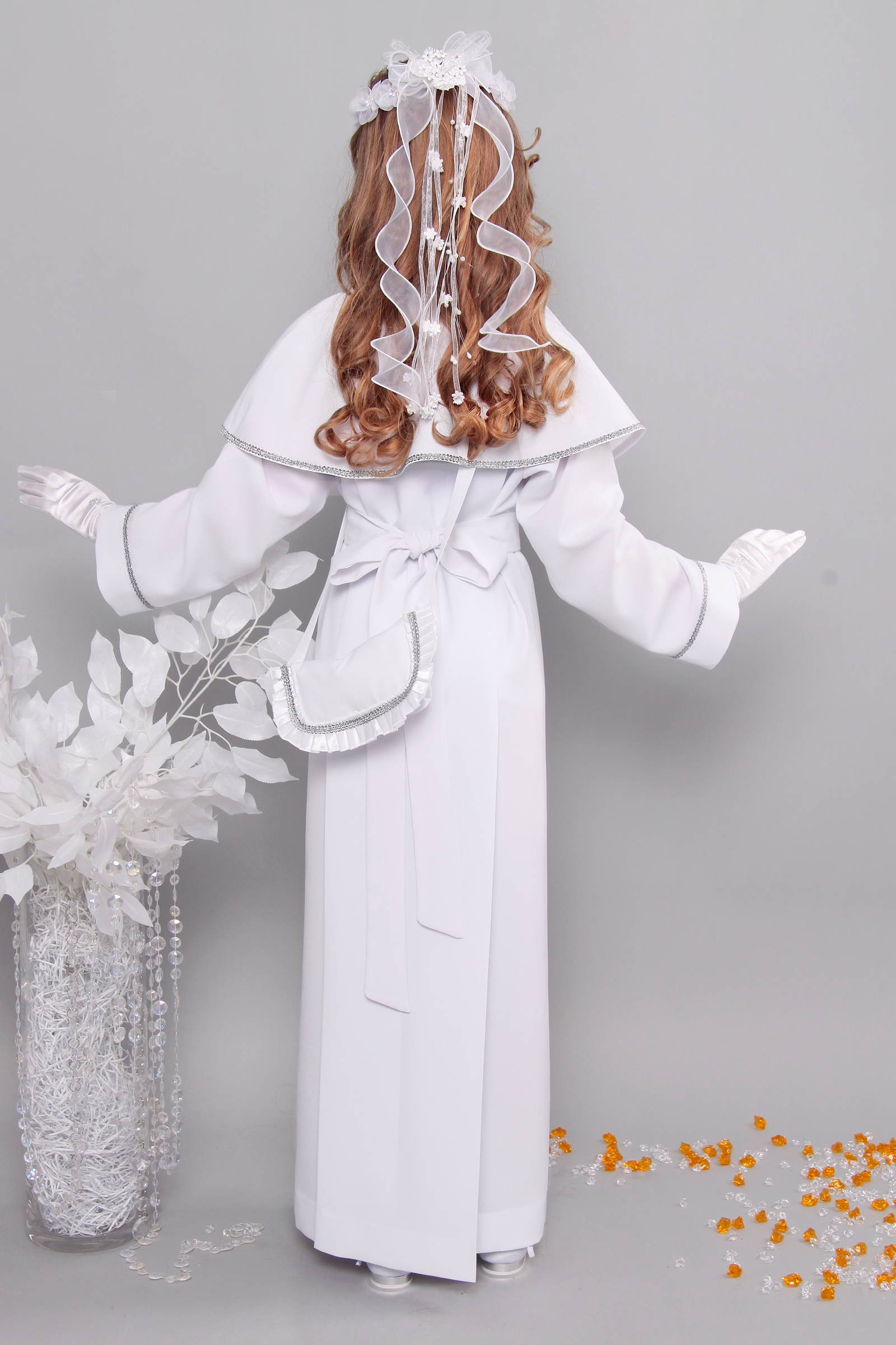 Alba komunijna 6a/KK - z karczkiem i kontrafałdą - obraz 4