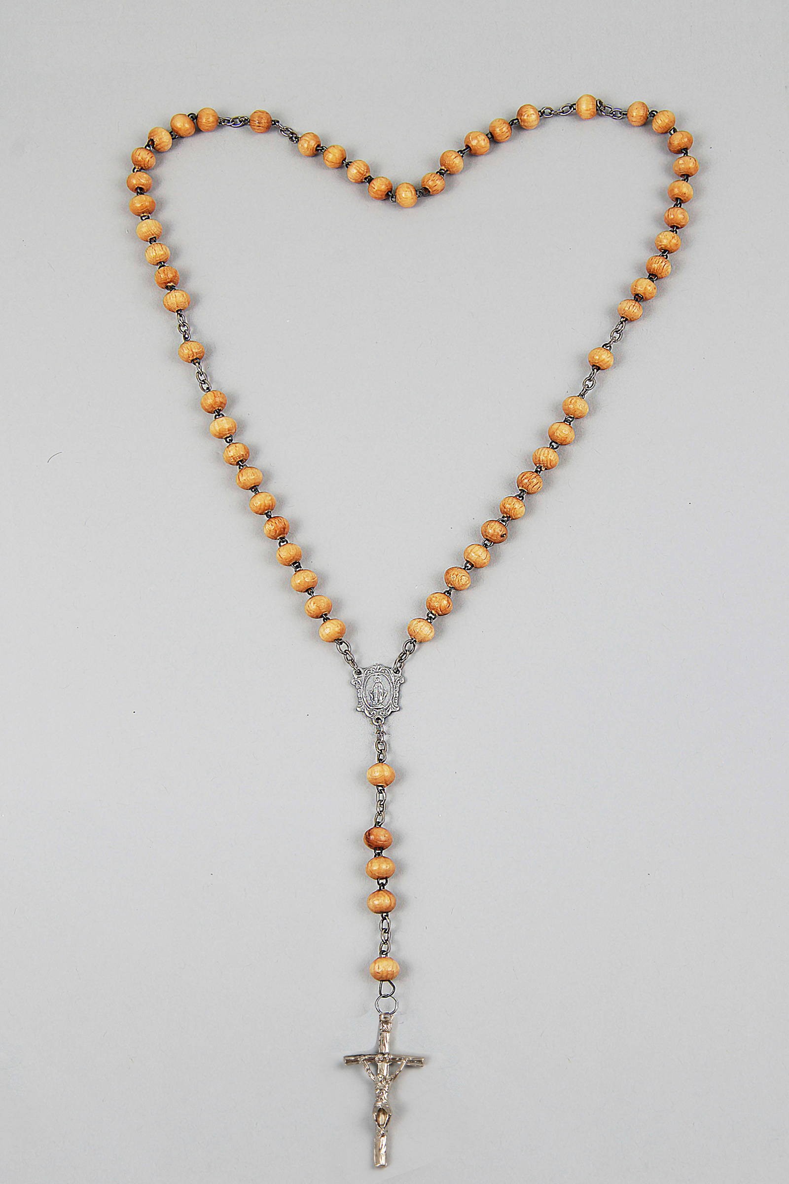 Różaniec komunijny - drewniany jasny DJ - obraz 2