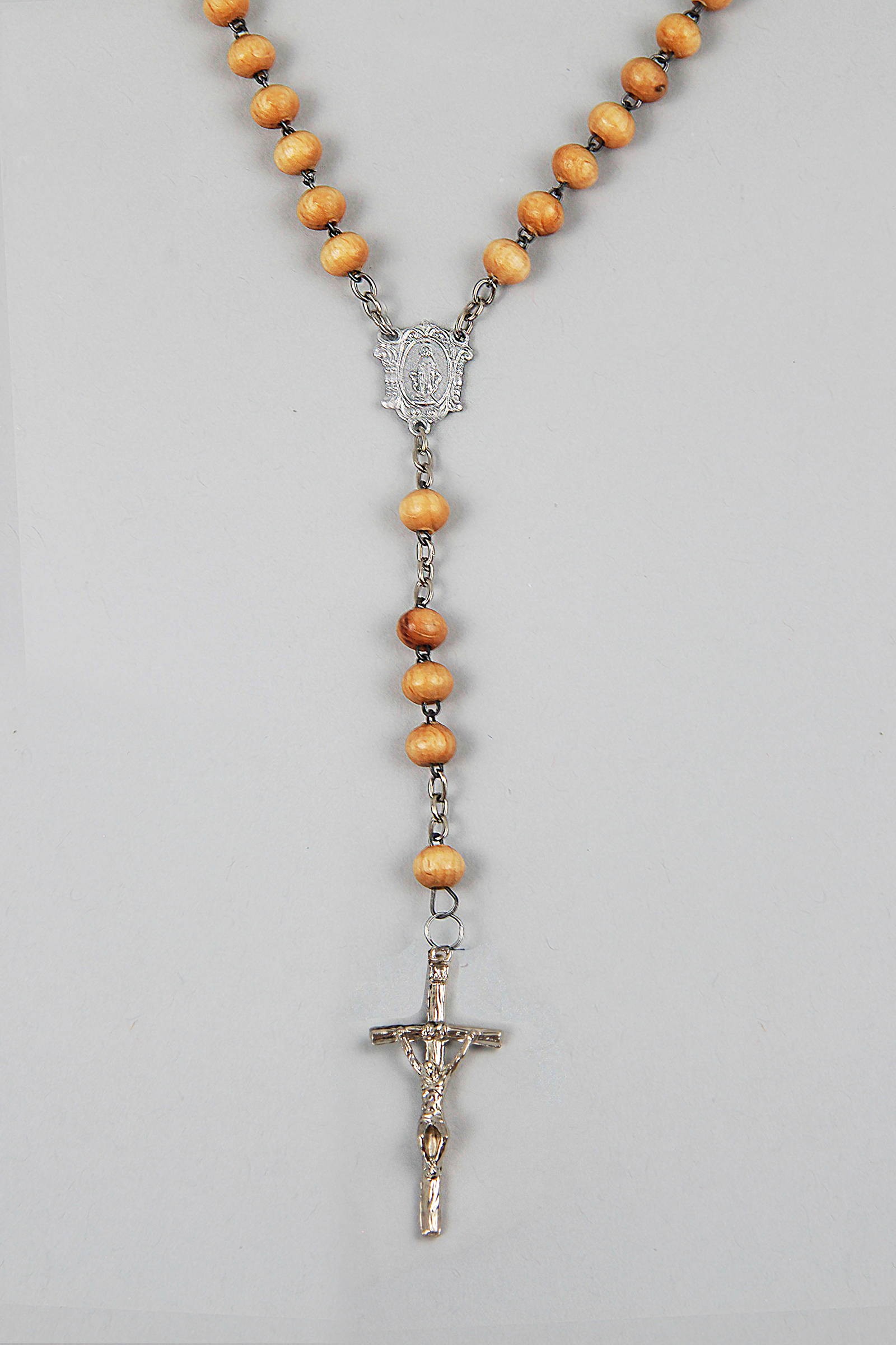 Różaniec komunijny - drewniany jasny DJ - obraz 3