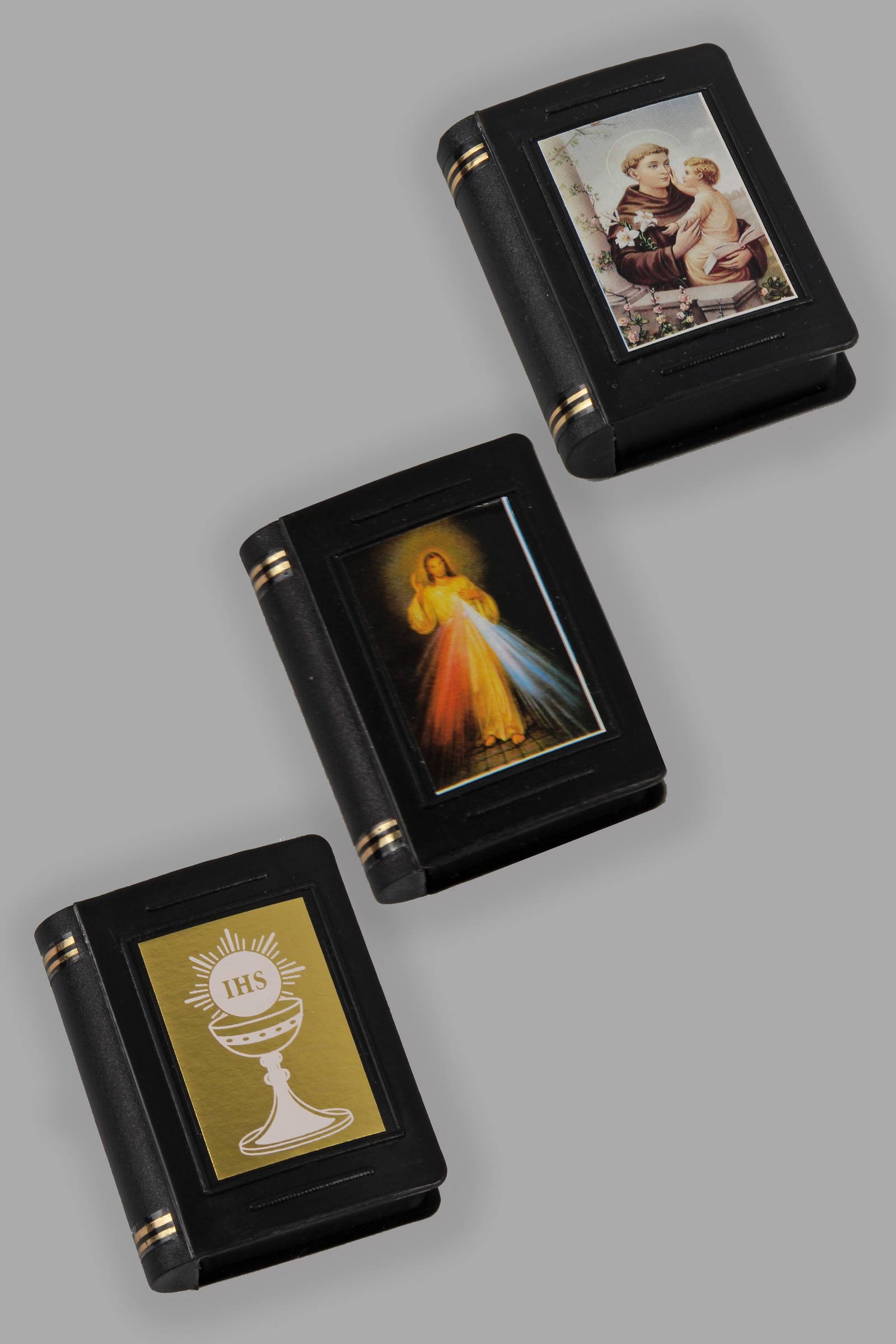 Pudełko komunijne na różaniec czarne Pm/c - obraz 0