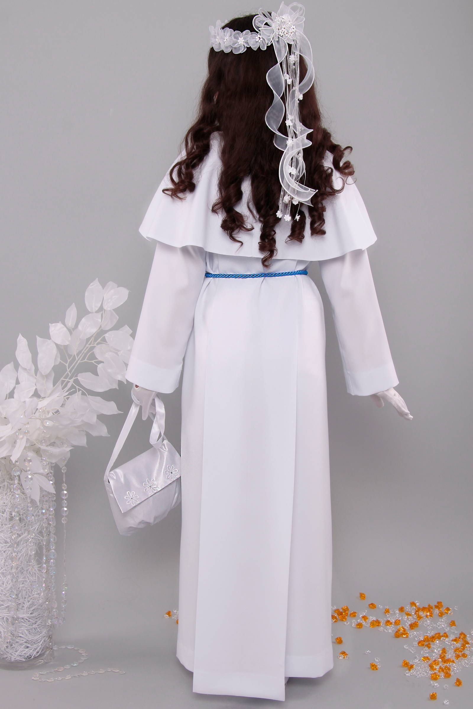 Alba komunijna 9/KK - z karczkiem i kontrafałdą - obraz 4