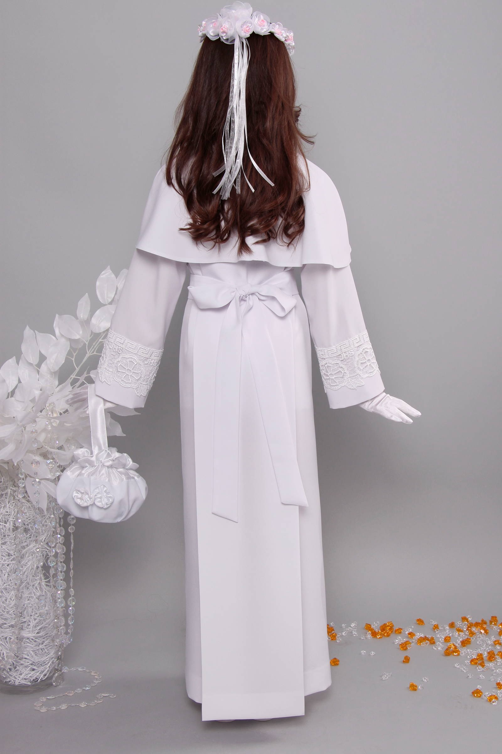 Alba komunijna z gipiurą 10a/KK - z karczkiem i kontrafałdą - obraz 4