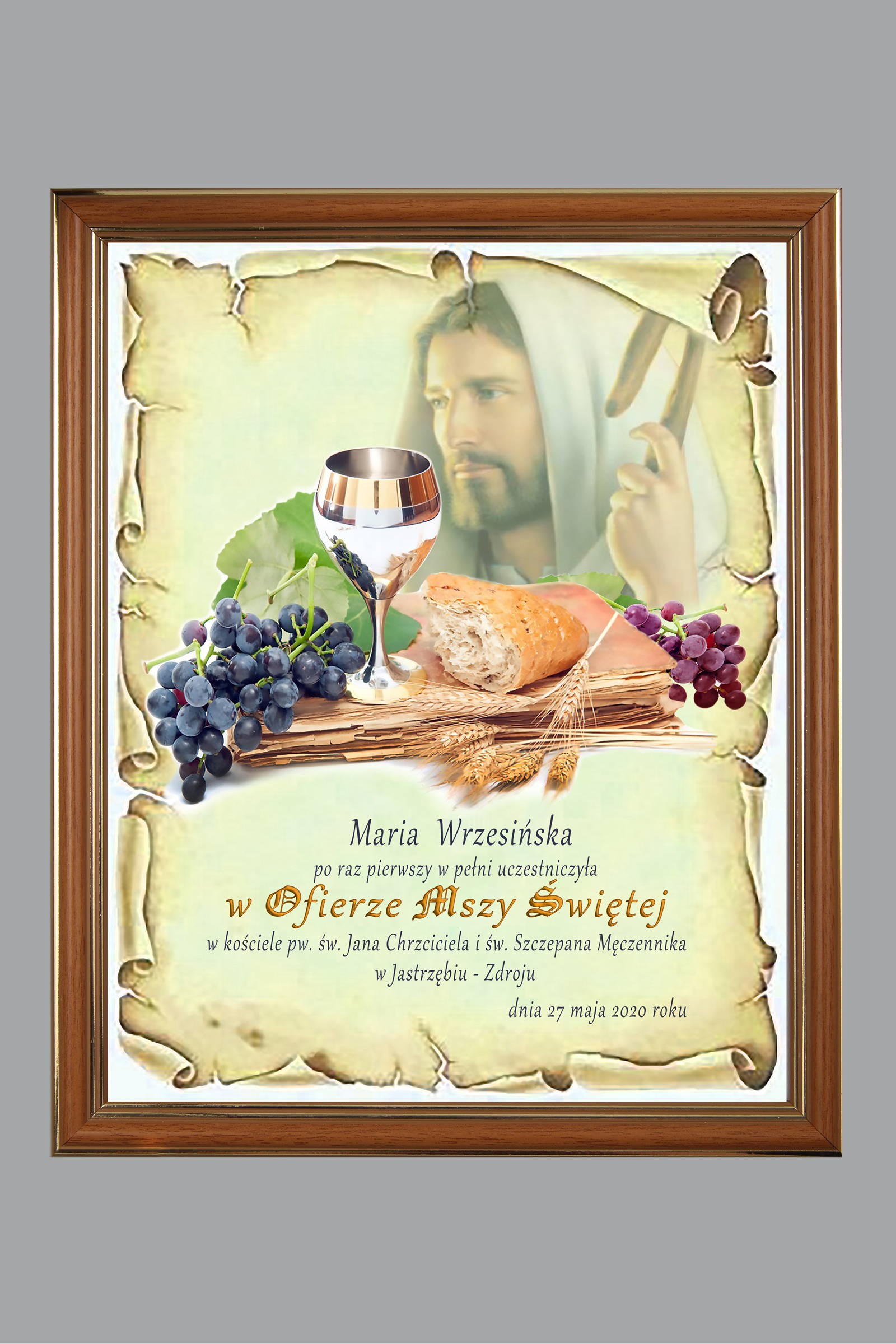 Obrazek komunijny pamiątkowy OPK 01 - obraz 0