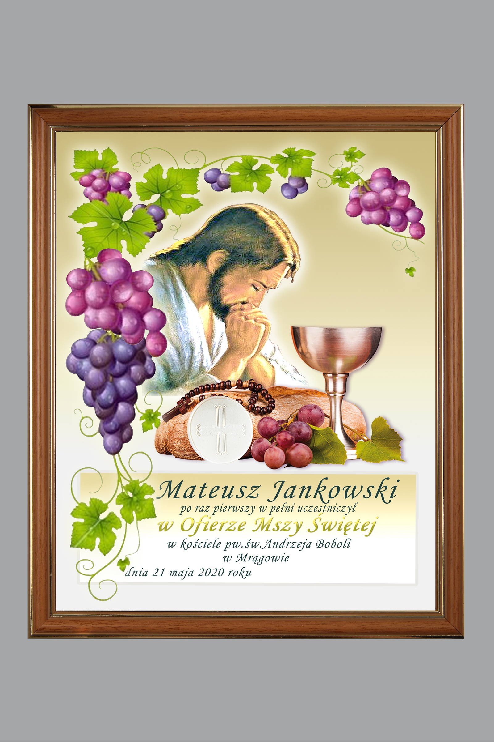 Obrazek komunijny pamiątkowy OPK 02 - obraz 0