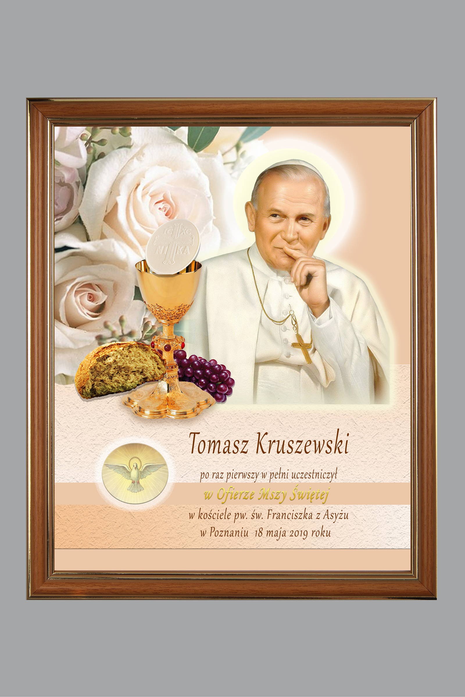 Obrazek komunijny pamiątkowy OPK 05 - obraz 0