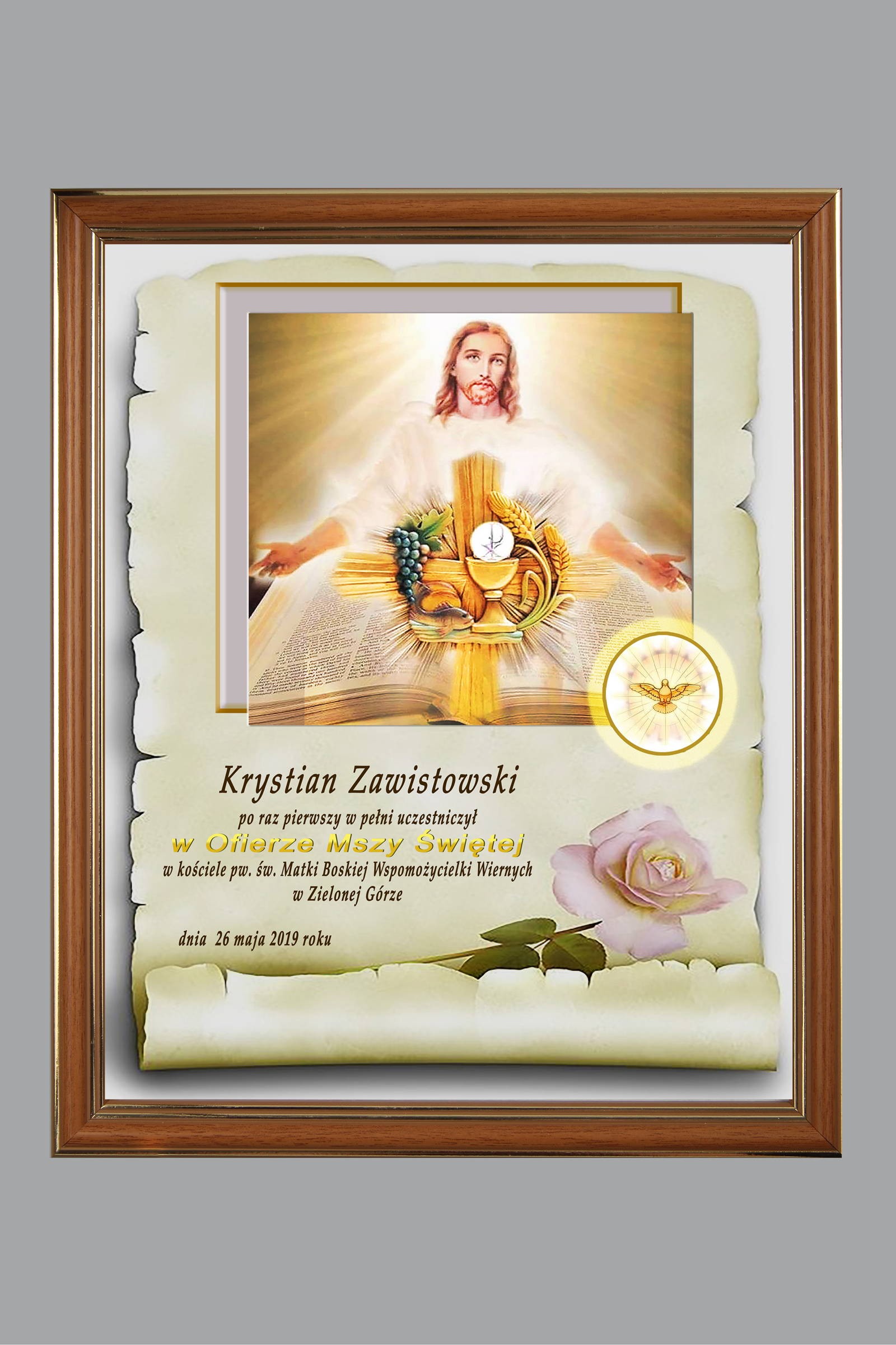 Obrazek komunijny pamiątkowy OPK 06 - obraz 0