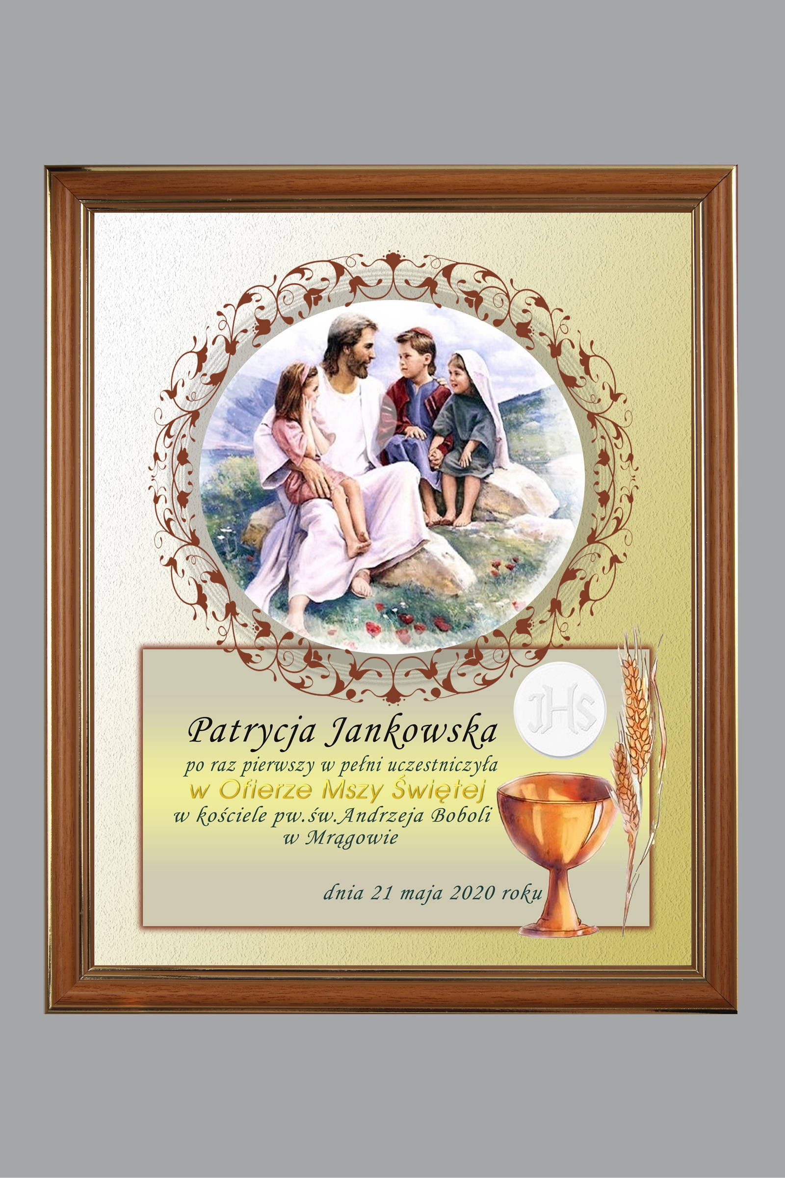 Obrazek komunijny pamiątkowy OPK 04 - obraz 0