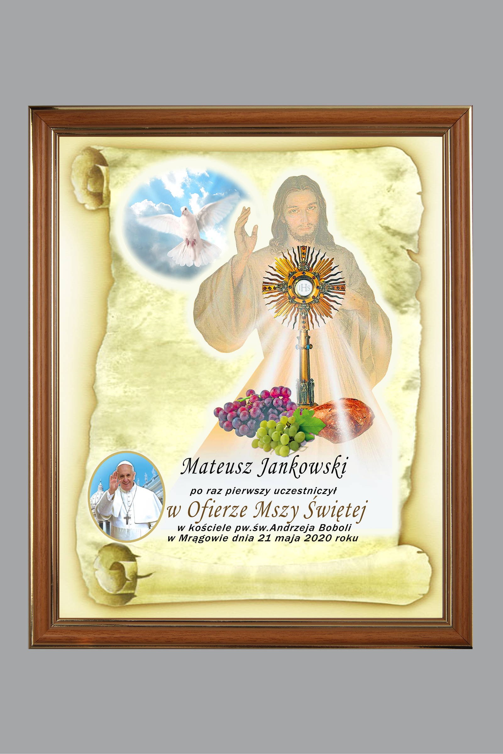 Obrazek komunijny pamiątkowy OPK 09 - obraz 0