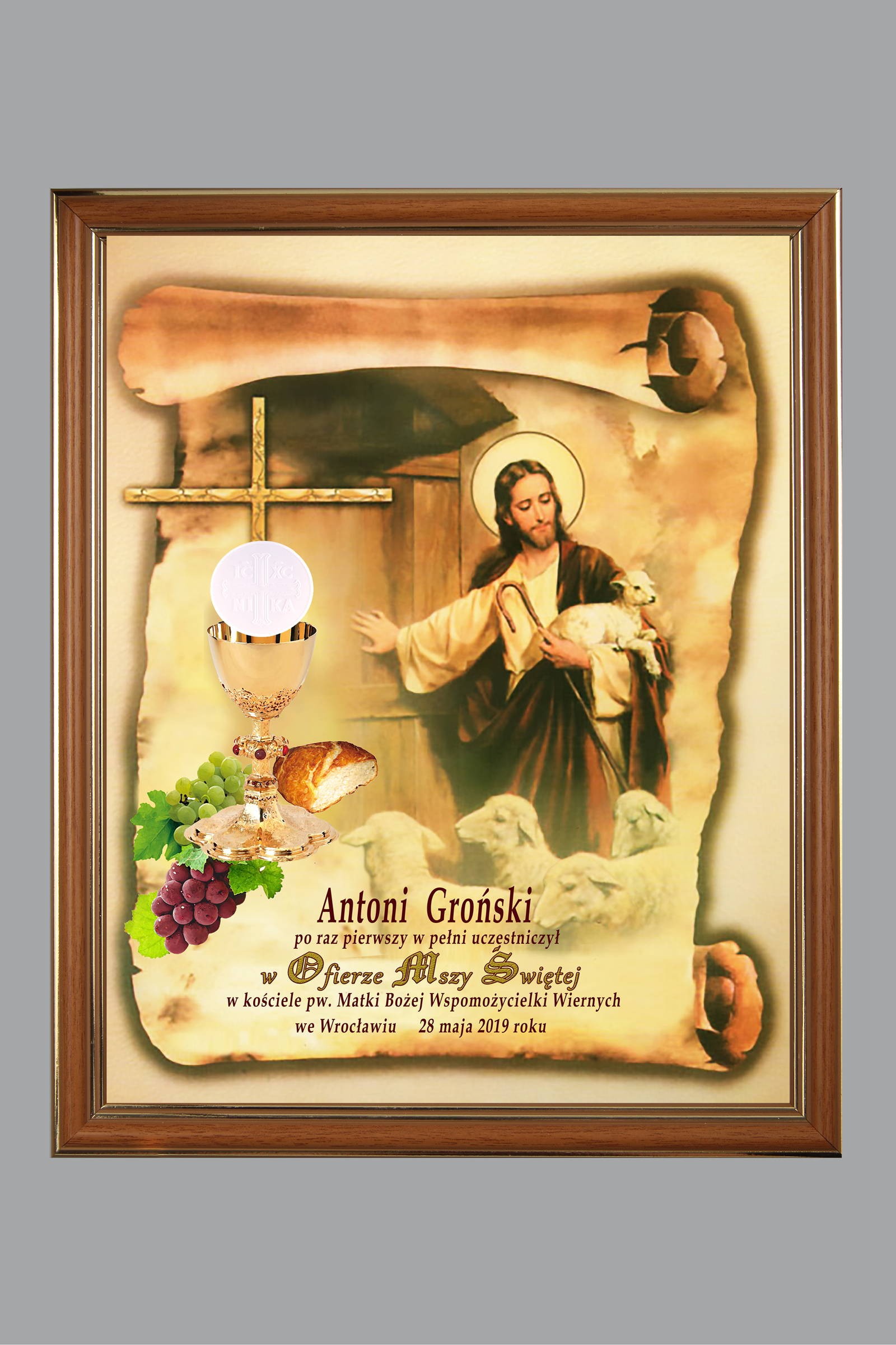 Obrazek komunijny pamiątkowy OPK 15 - obraz 0