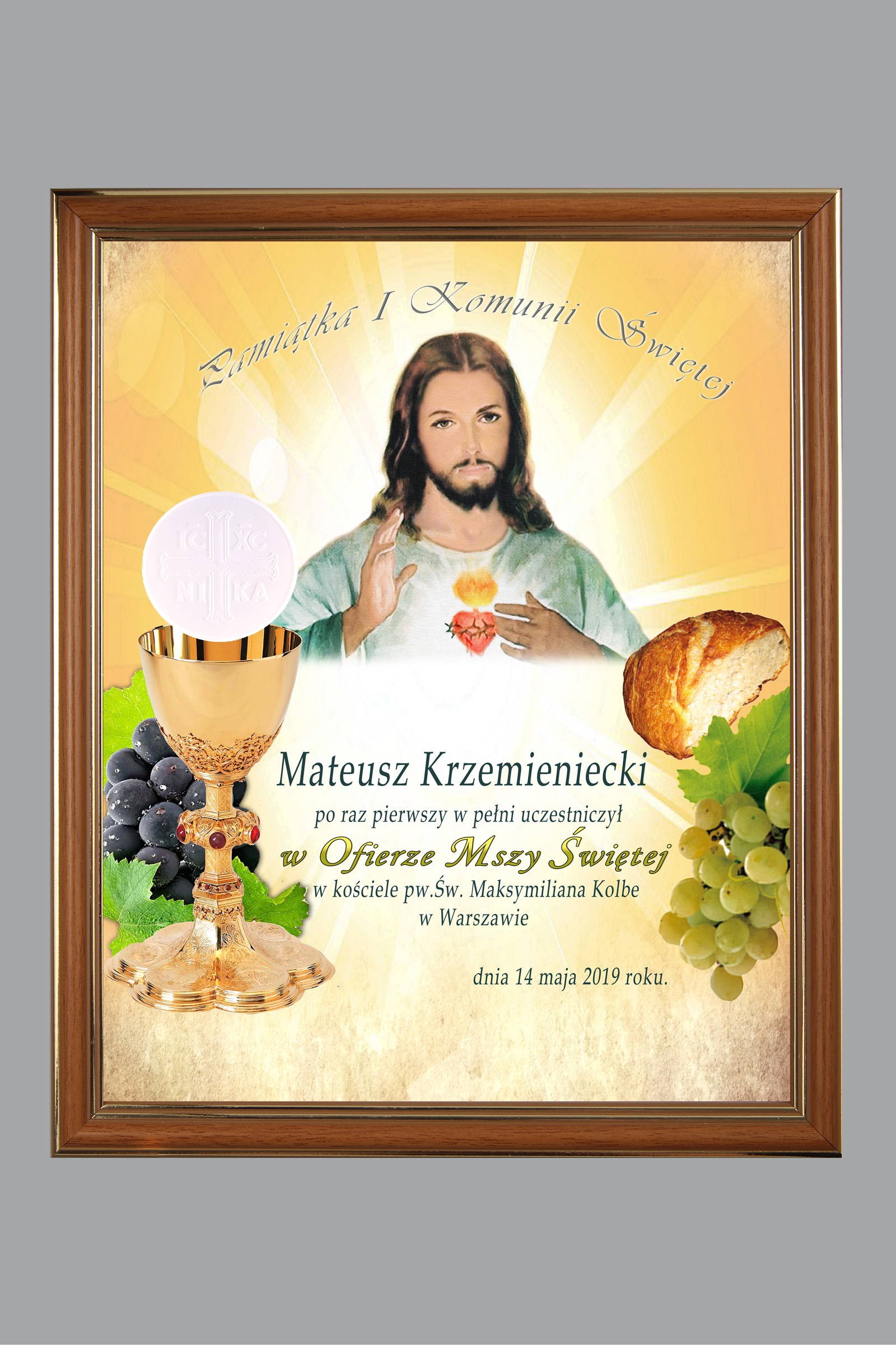 Obrazek komunijny pamiątkowy OPK 20 - obraz 0