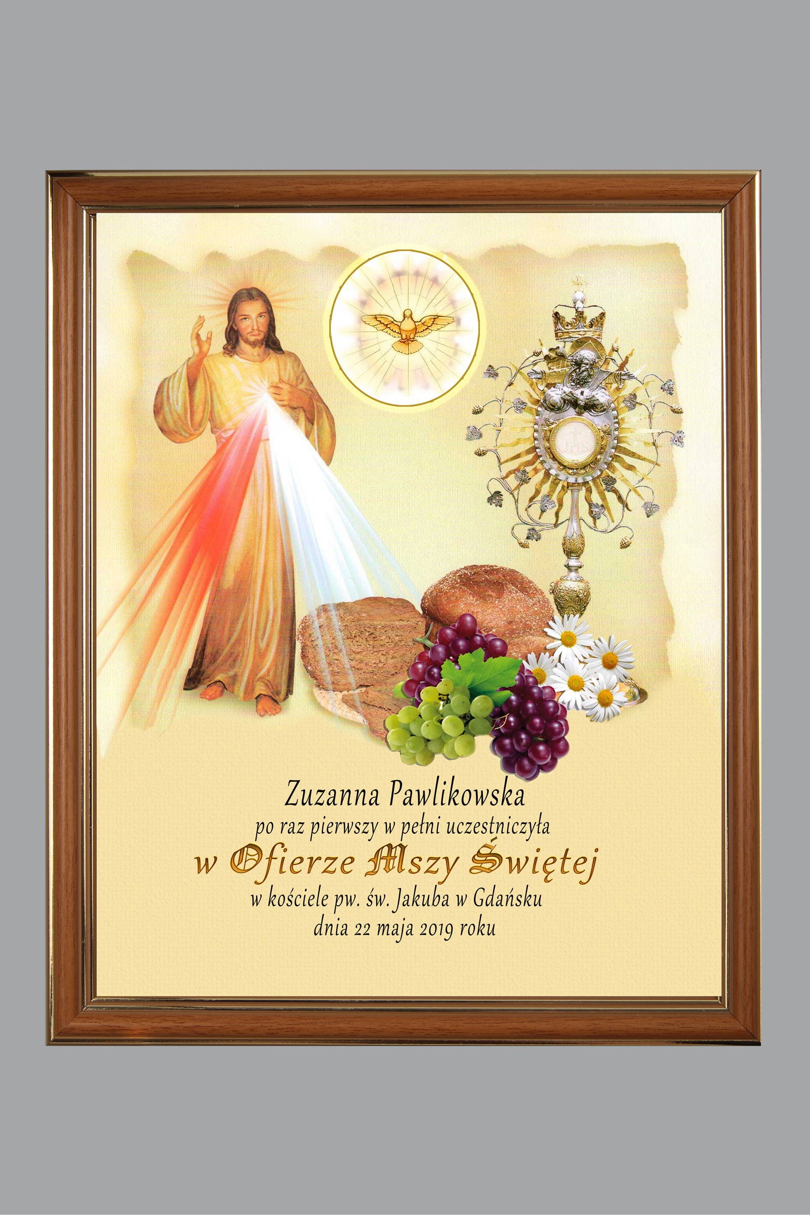 Obrazek komunijny pamiątkowy OPK 18 - obraz 0