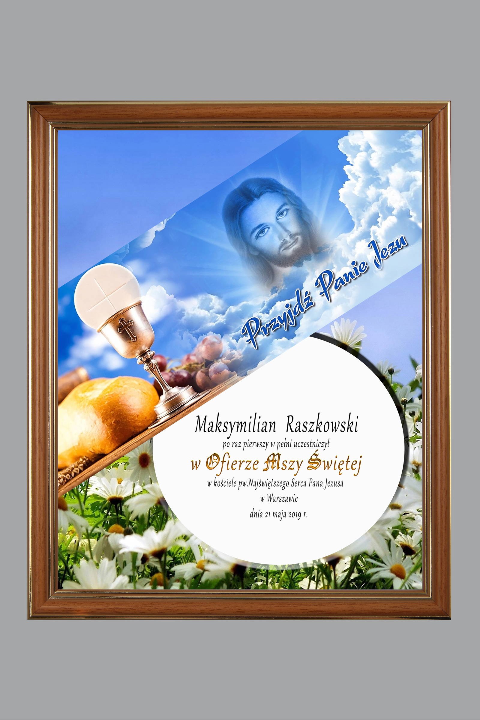 Obrazek komunijny pamiątkowy OPK 27 - obraz 0