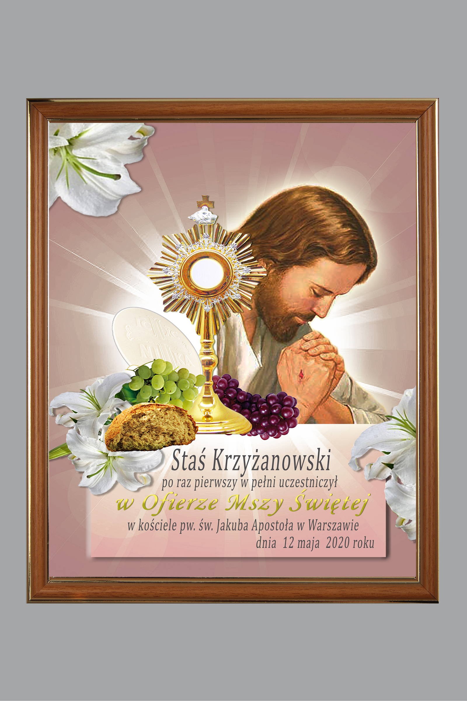 Obrazek komunijny pamiątkowy OPK 24 - obraz 0