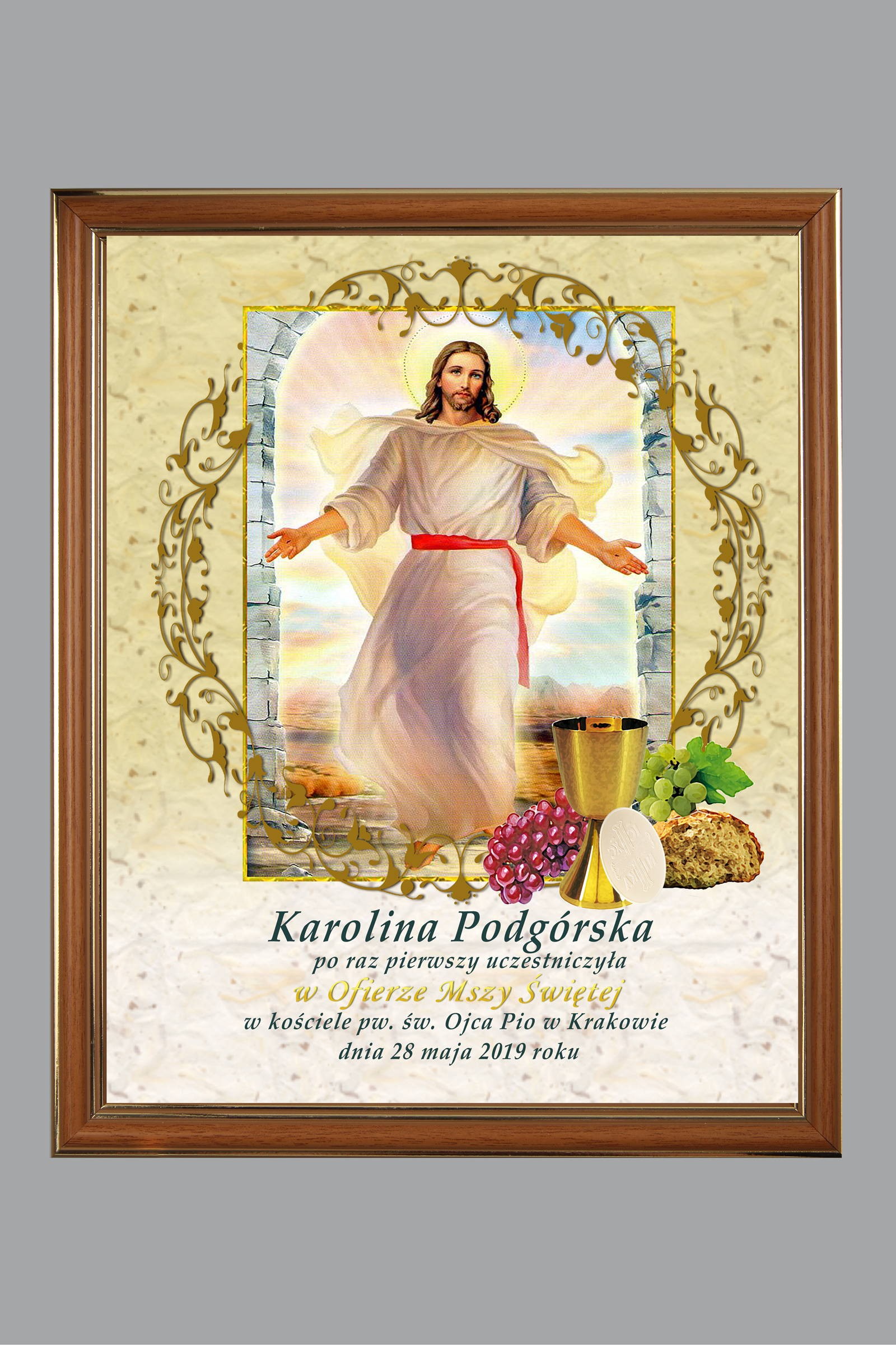 Obrazek komunijny pamiątkowy OPK 17 - obraz 0